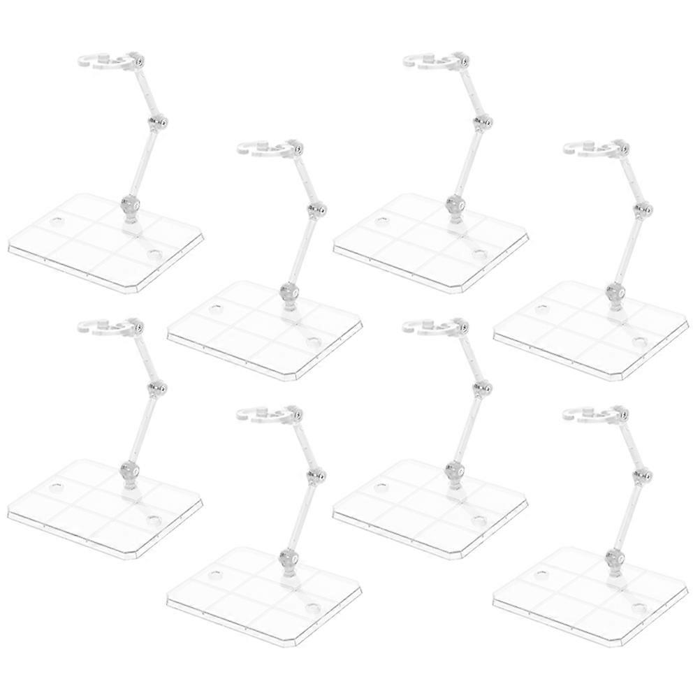 Plastic Adjustable Figure Stand for Supporting 8Pcs Transparent Doll Figures