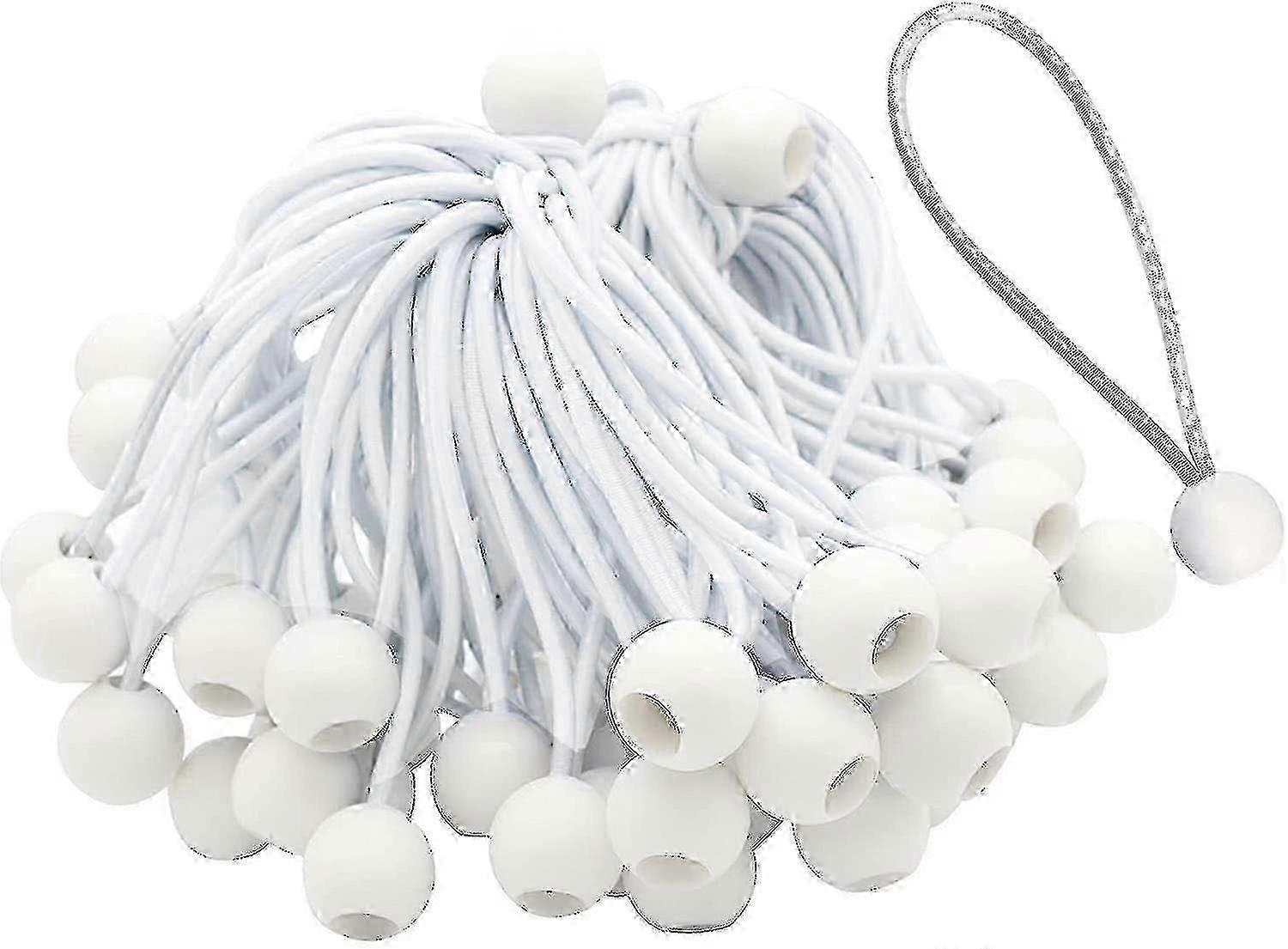 Paquete de 50 cuerdas elásticas de hebilla larga para carpas, carpas, pancartas y lonas-2025