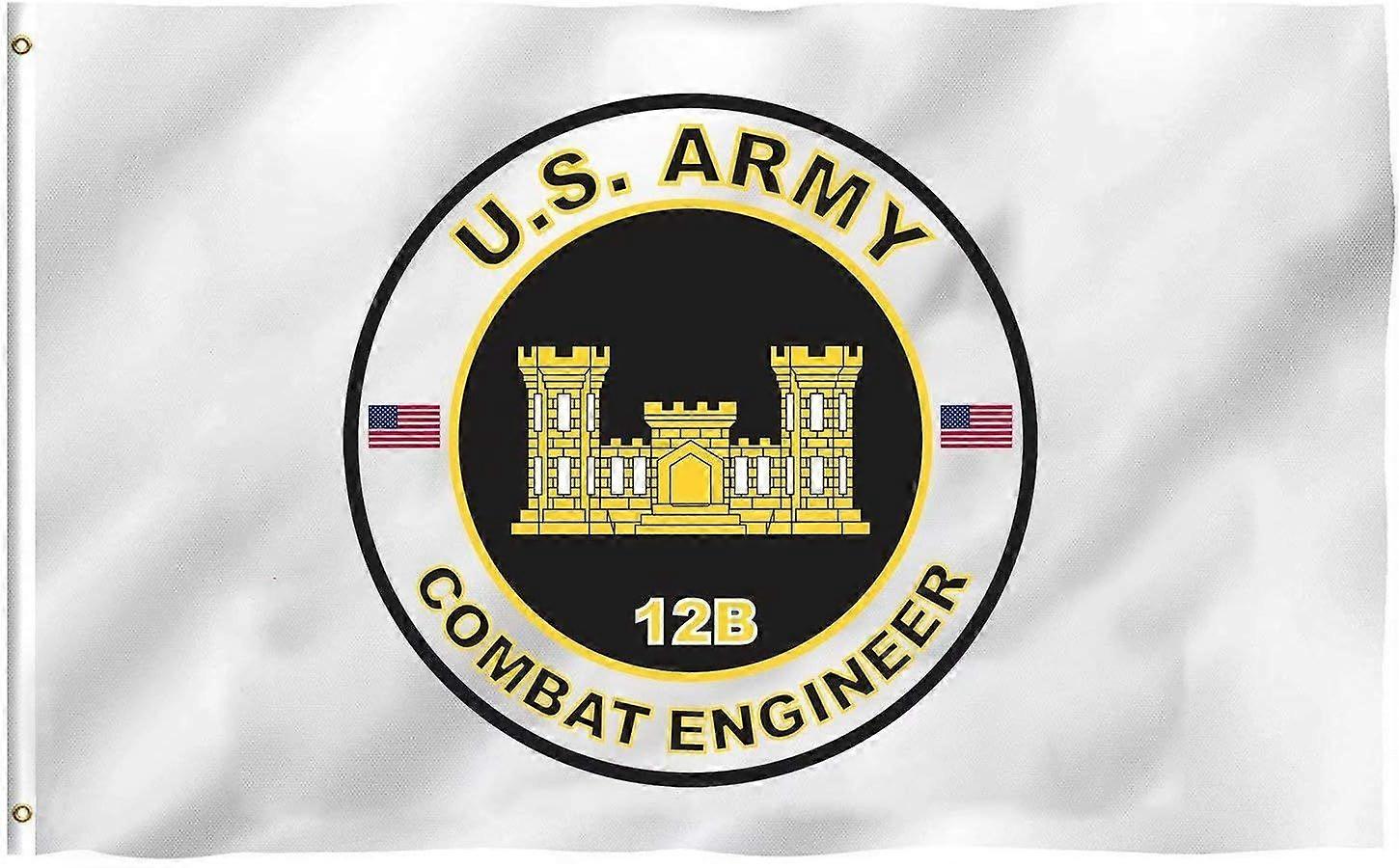Oersted Us Army Mos 12b Combat Engineer Flag QI 0579