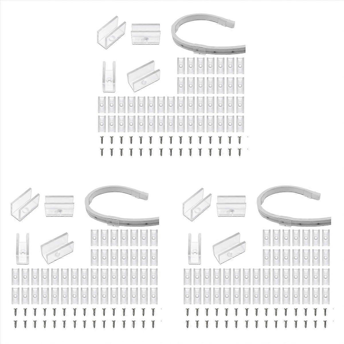 Neon Rope Light Mounting Brackets, 300PCS Neon Lights Install Fixing Clips Accessories for 6x12mm LE