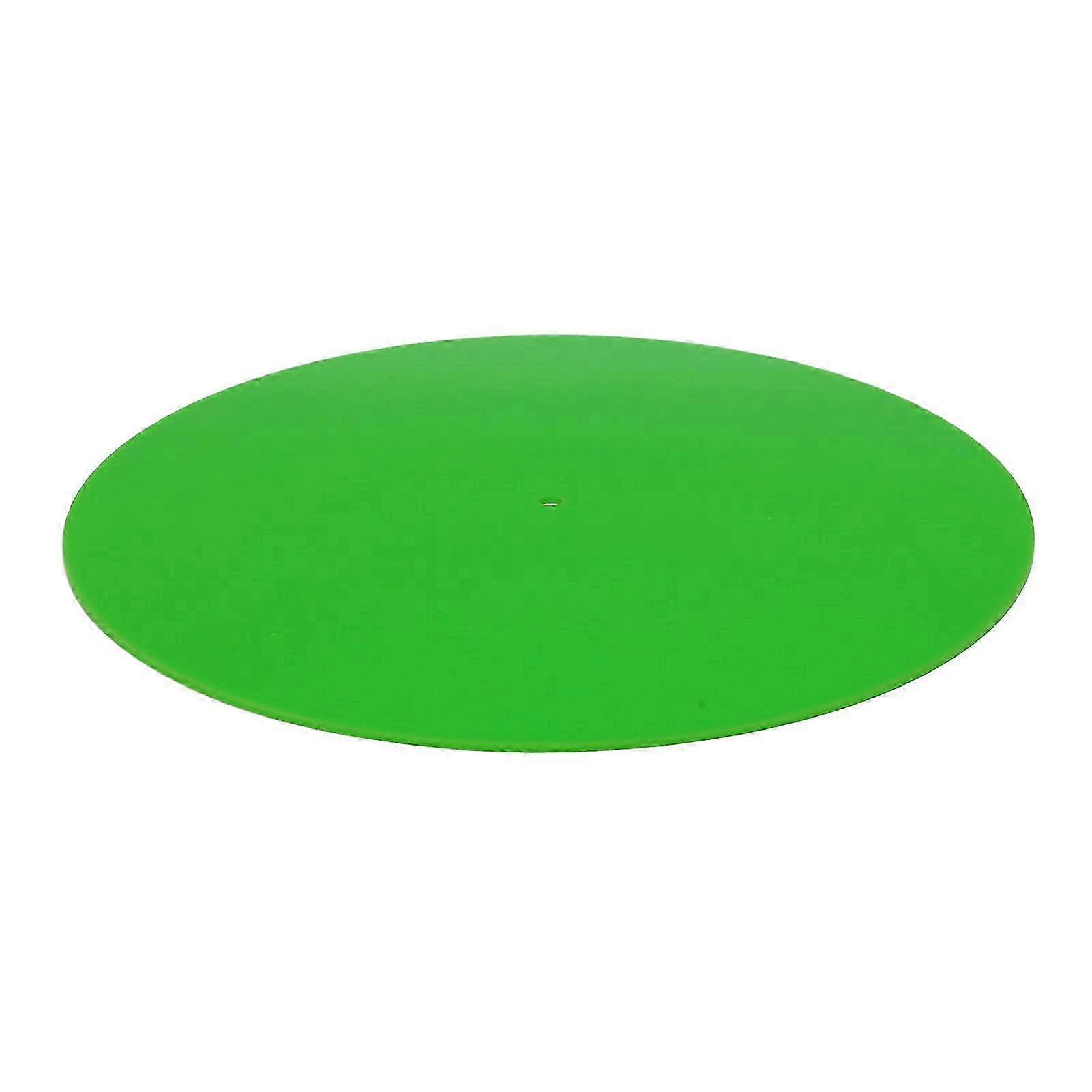 Acrylic Turntable Mat Reduce Noise Improved Sound Quality Anti Static Slipmat for LP Records 12in Green 26s