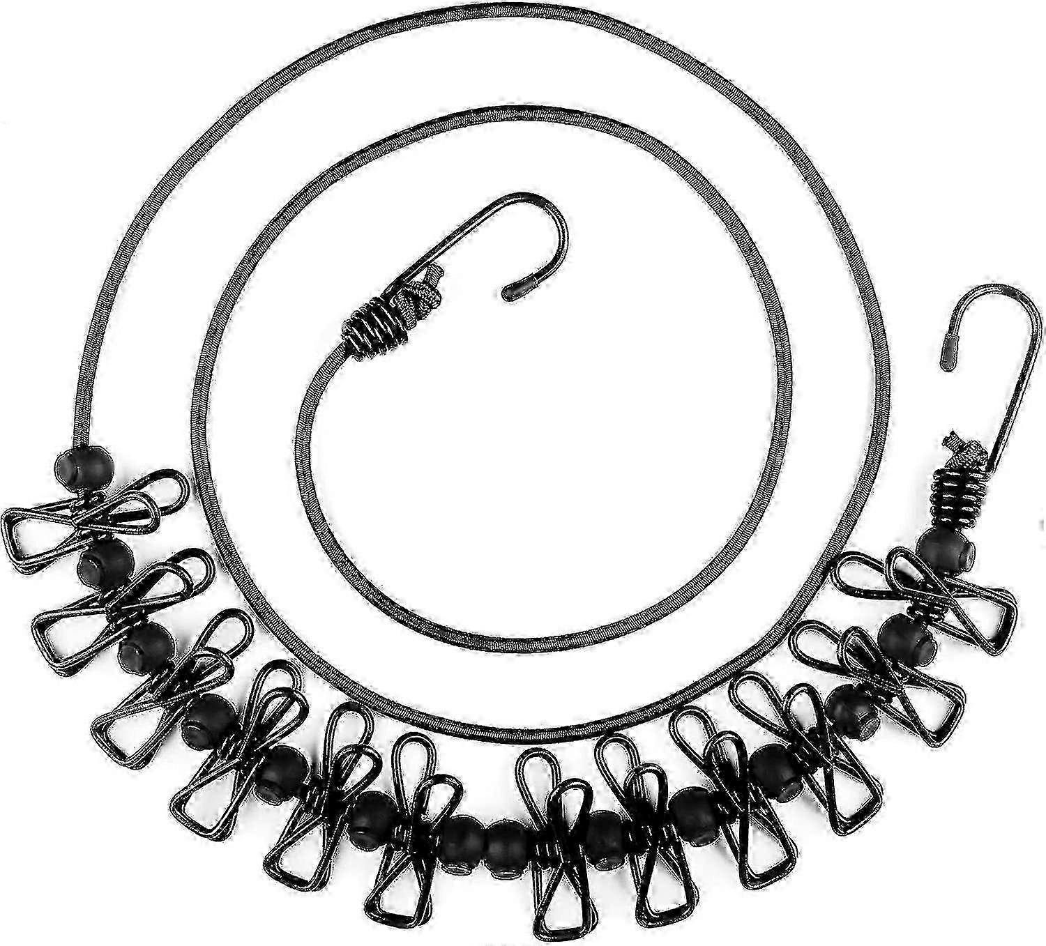 Outdoor Portable Retractable Windproof Clothesline