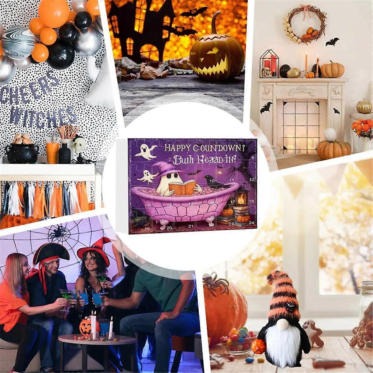 Halloween Ornaments Countdown Calendar Count Down to Halloween 24-Pendant Calendar 2D Acrylic Ornament Keepsake A