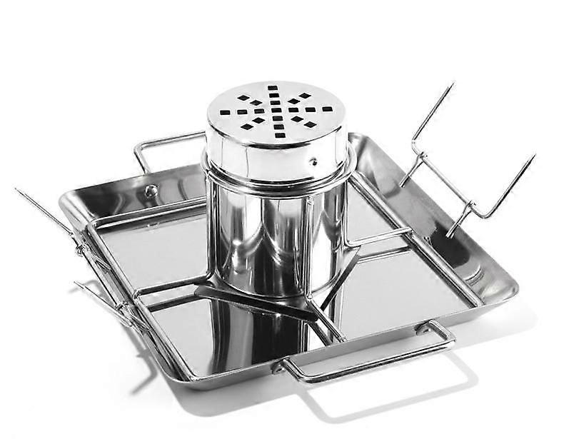 Barbecue utensils outdoor convenient beer roast chicken tray, not easy to deform, with 2 vegetable spikes