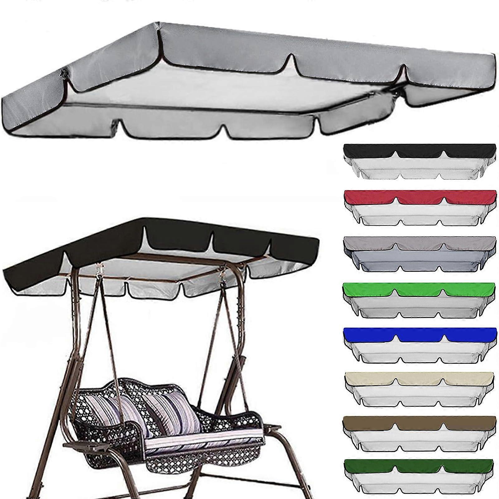 Garden Swing Canopy Replacement Waterproof Shade Cover For 2 & 3 Seater Hammocks UV Protection Durable Canopy