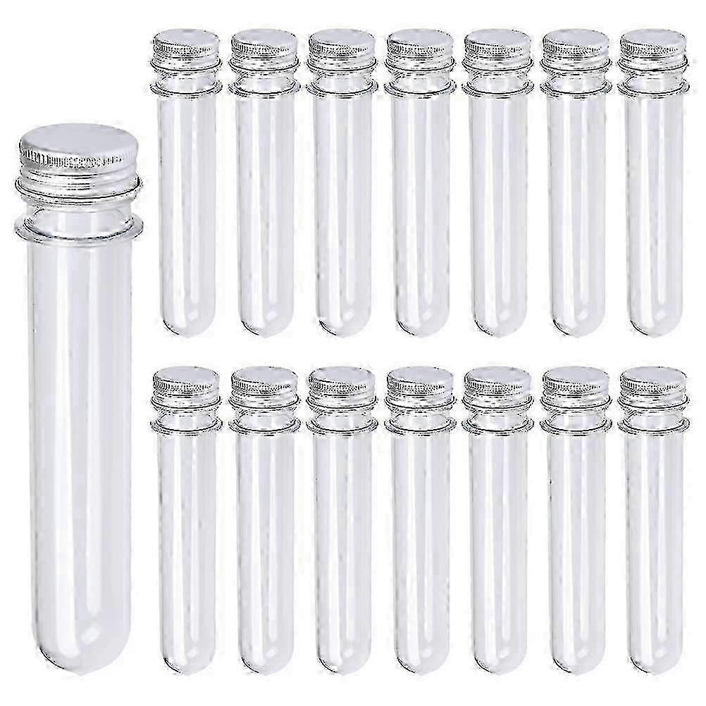 30 PCS Reusable Transparent Plastic Test Tubes with Screw Caps - 40ML Tubing for Various Testing Needs