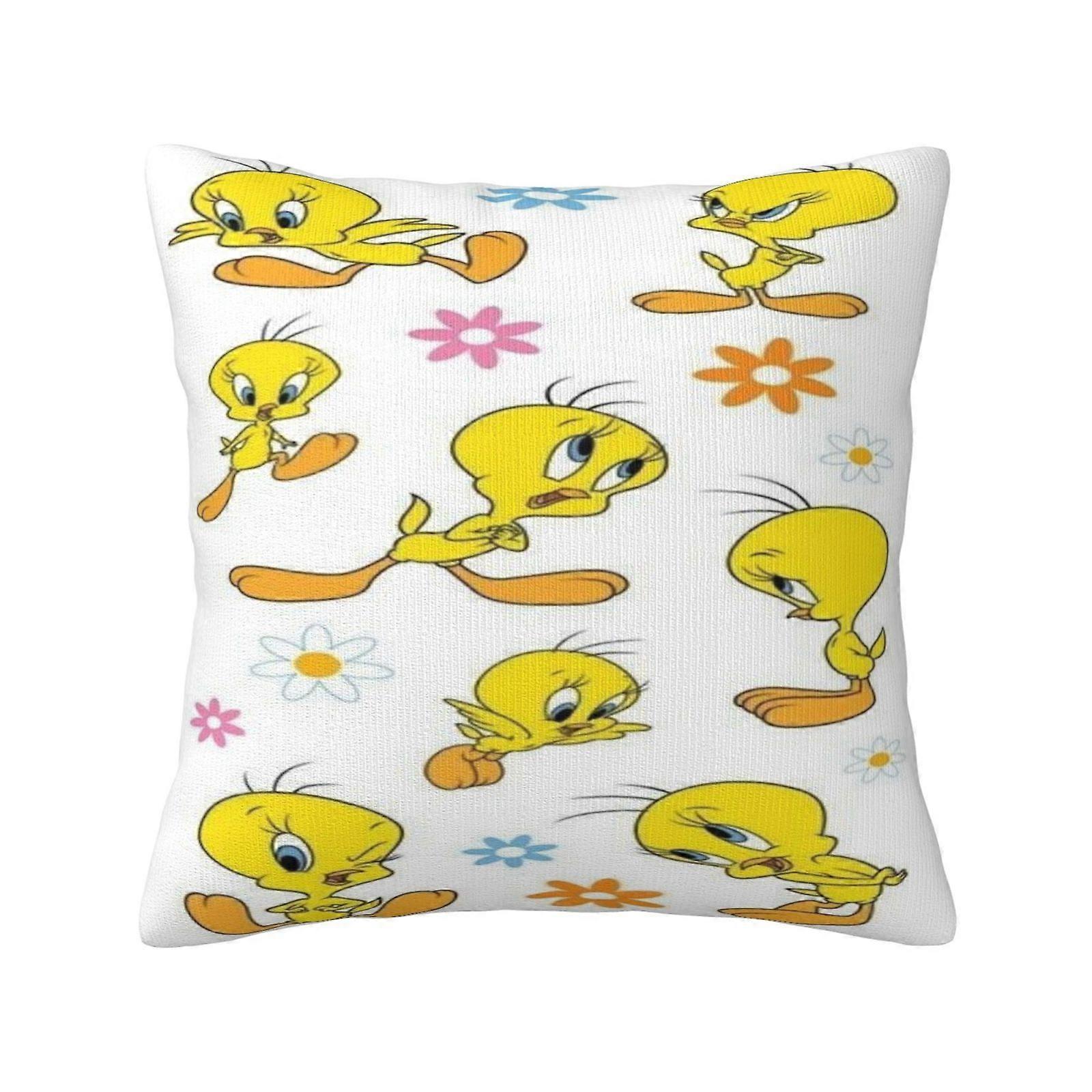 c948 Tweety Bird kuddfodral Kasta kuddfodral Mjuk polyester soffa kuddfodral för stol soffa sovrum vardagsrum heminredning yui948