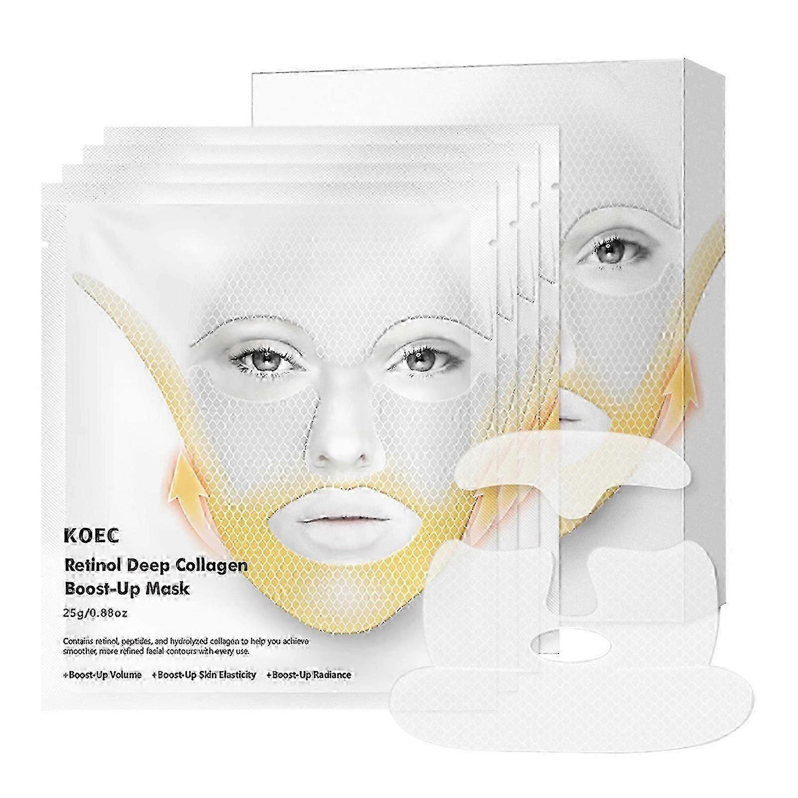 Deep Collagen Retinol Tension Boost Up Mask, Face Tightening Lifting Mask for V-Line, Smile Line & Forehead Wrinkles