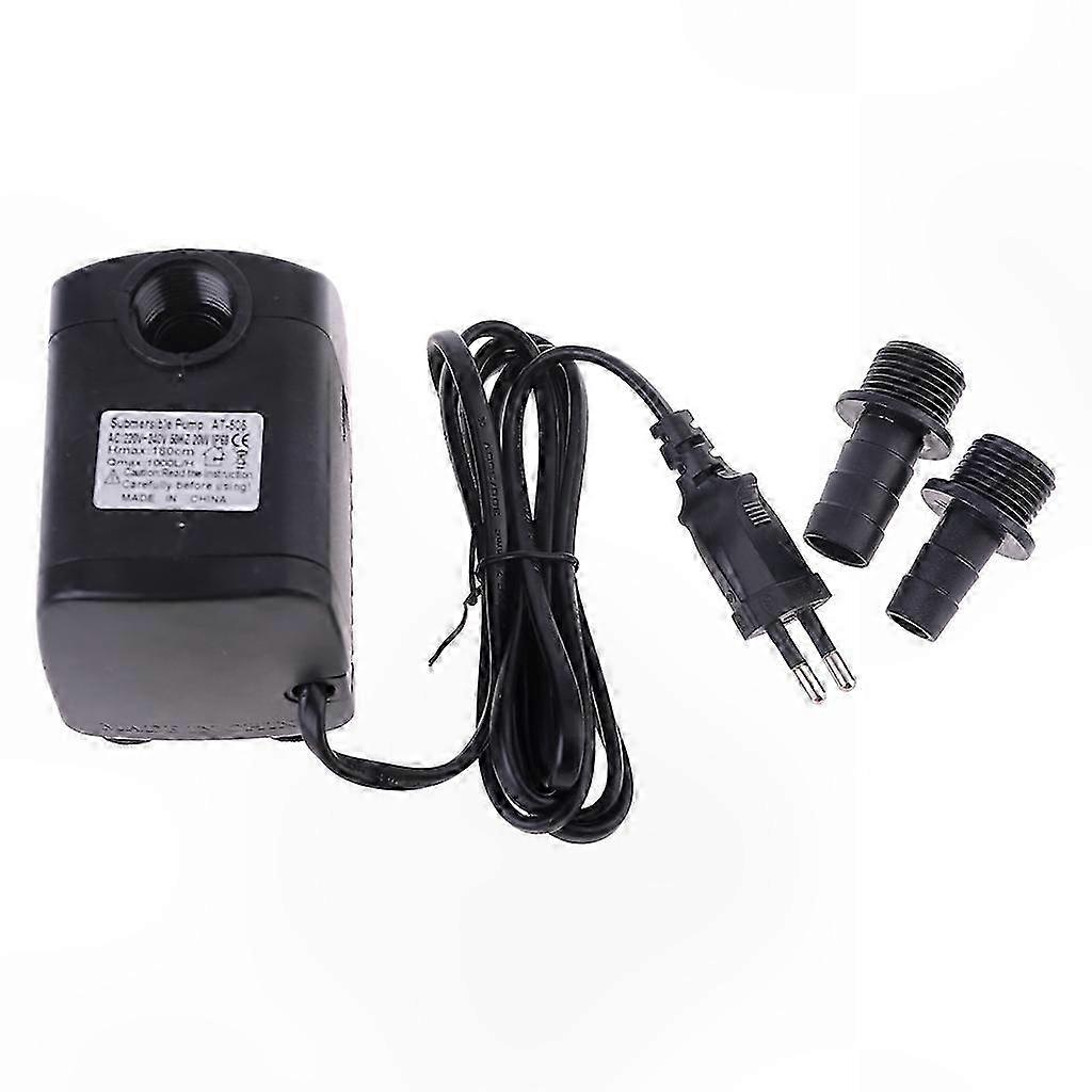 20W Submersible Pump with EU Plug for Aquariums and Fountains 1000L/H 220V Water Flow System for Fish Tanks and Hydroponics Setup