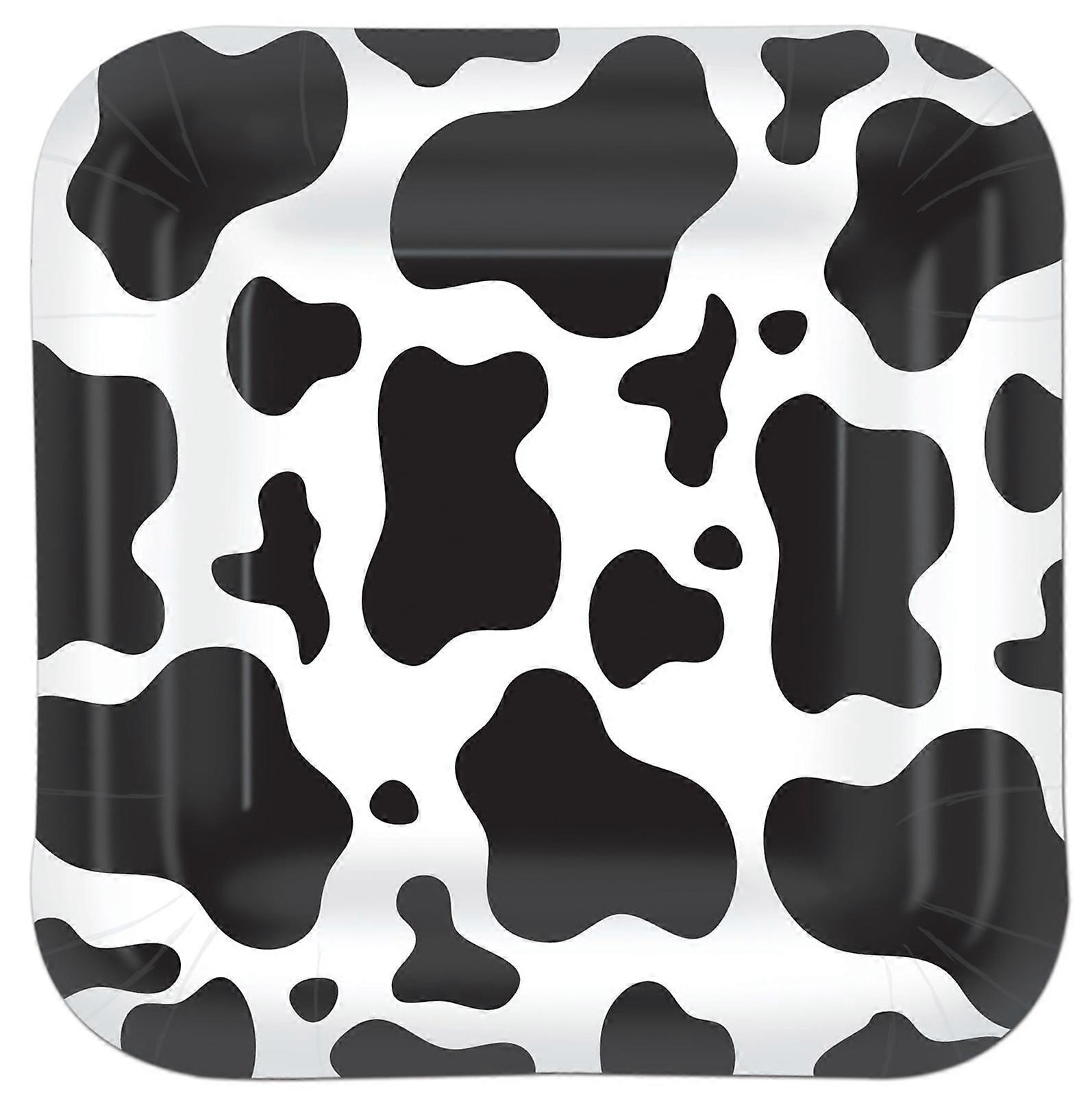 Cow Square Dinner Plate (8 Count)