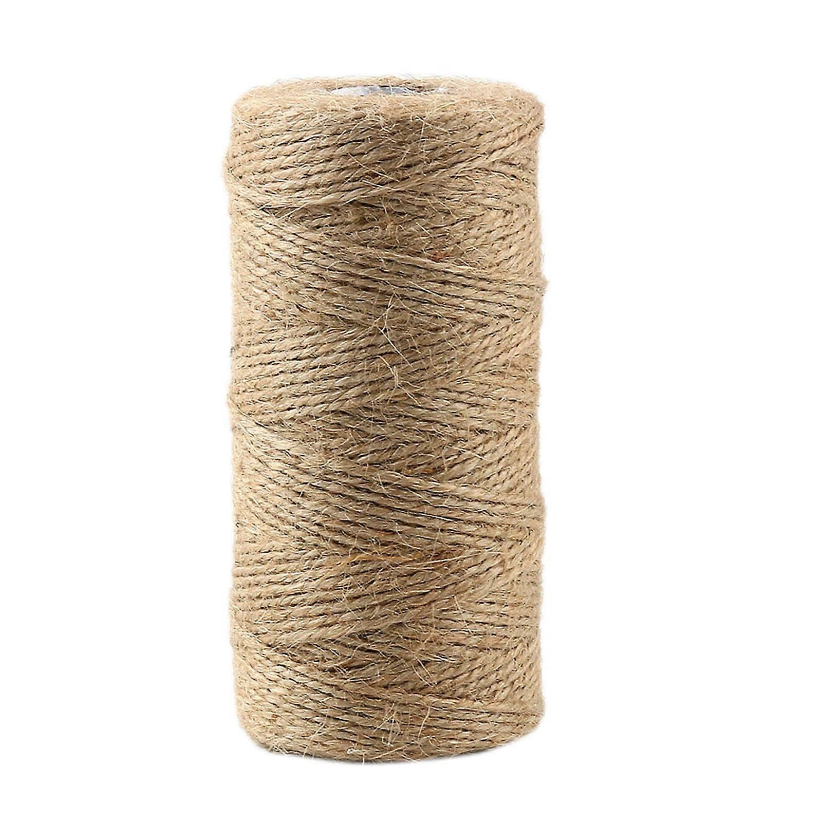 WRXMIJNHGSA 100M Handmade Hemps Linen Cords Burlaps Twines Rope String DIY Craft Decoration 2mm