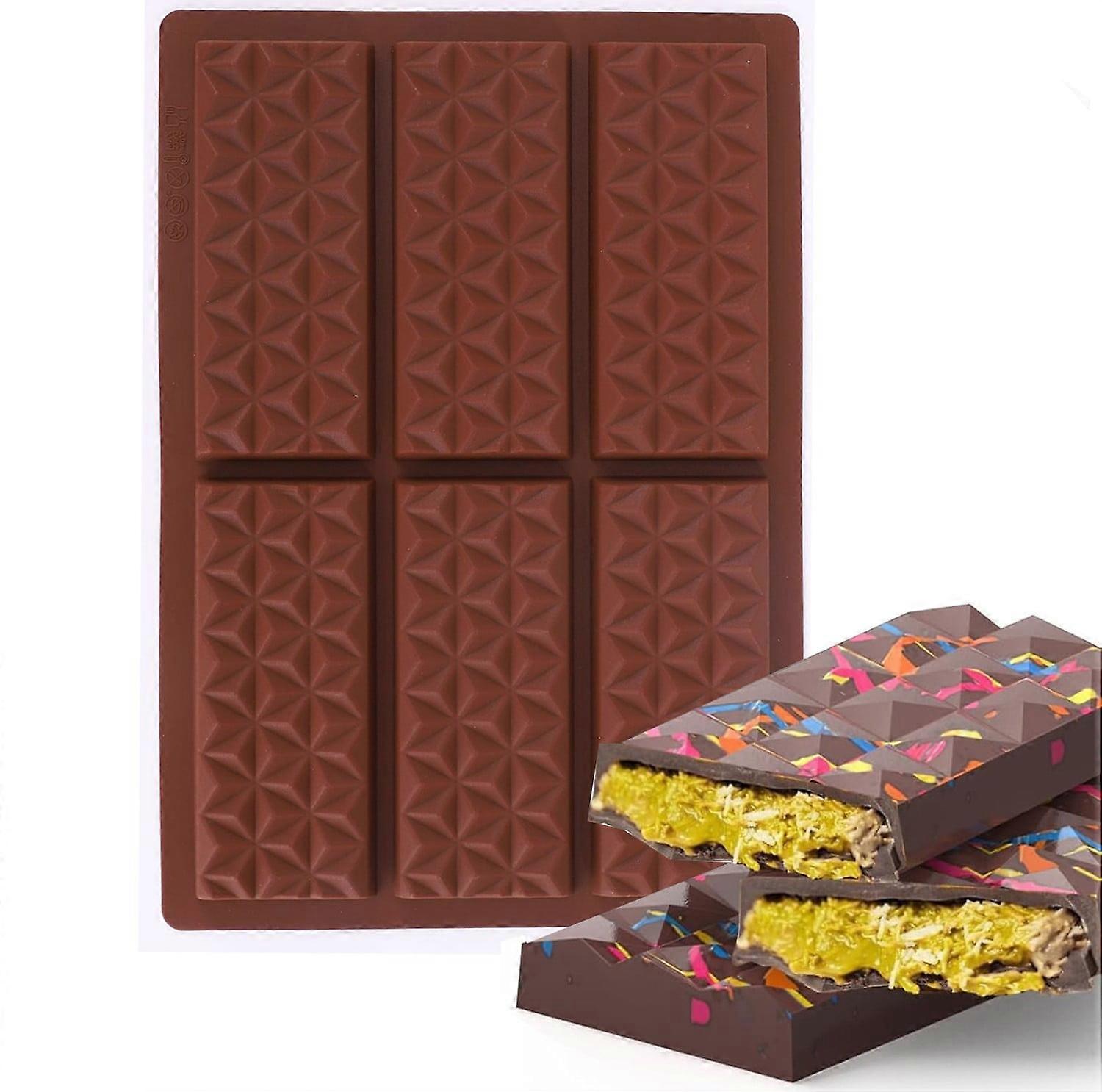 Silicone Chocolate Bar Mold for Stuffed Bars, Deep Square Molds for Knafeh, Pistachio Candy, Compatible with Chocolate Making