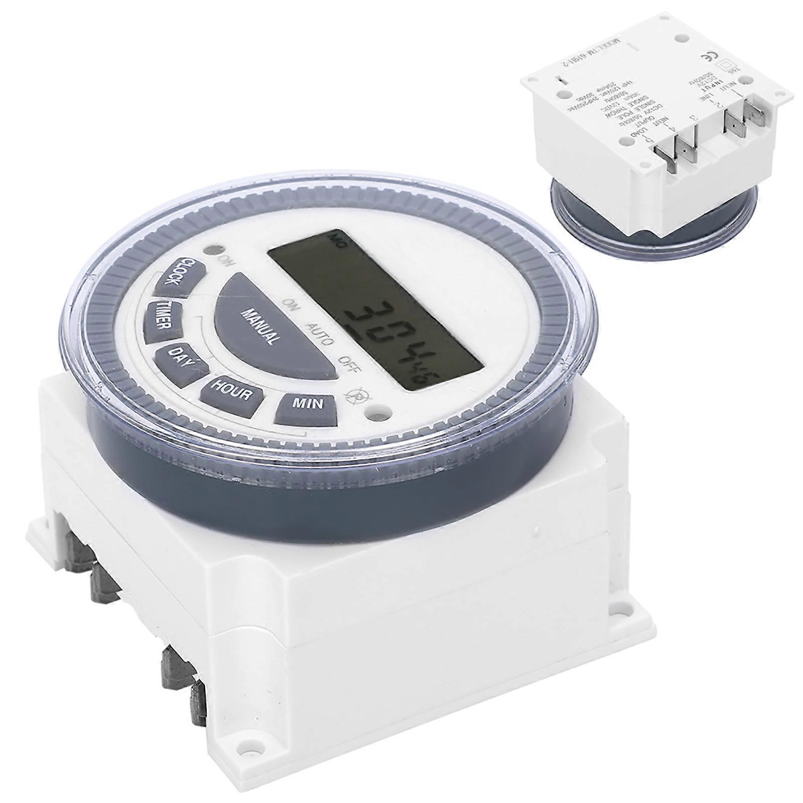 Timer Switch Electronic LCD Digital Display Time Control Switches TM619H‑2 DC12VAC