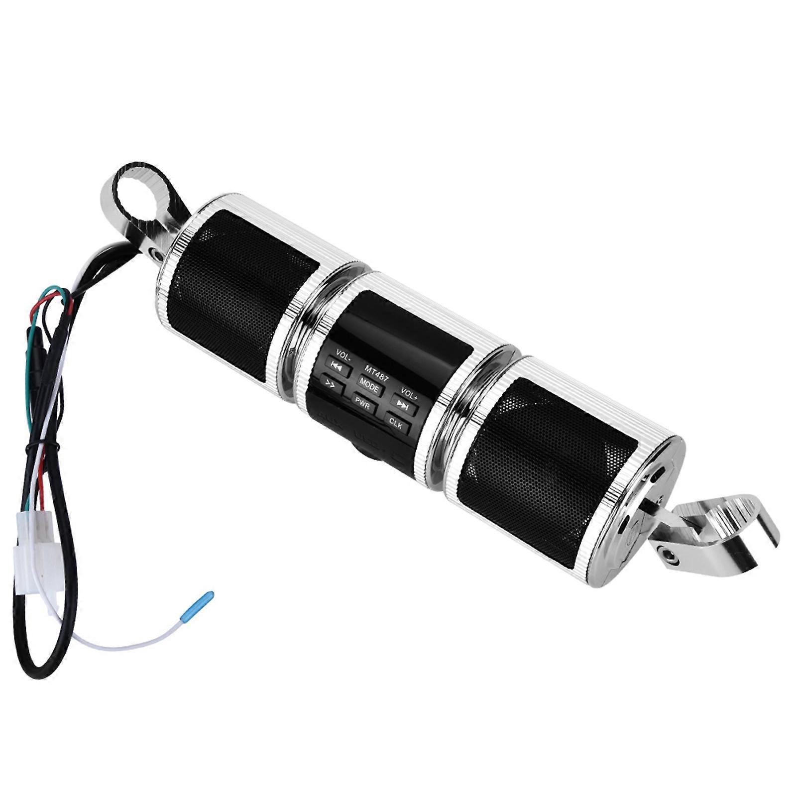 BT motorcycle music player with waterproof stereo speaker