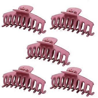 Pinza para el cabello XL - Rosa - 5 unidades Roja
