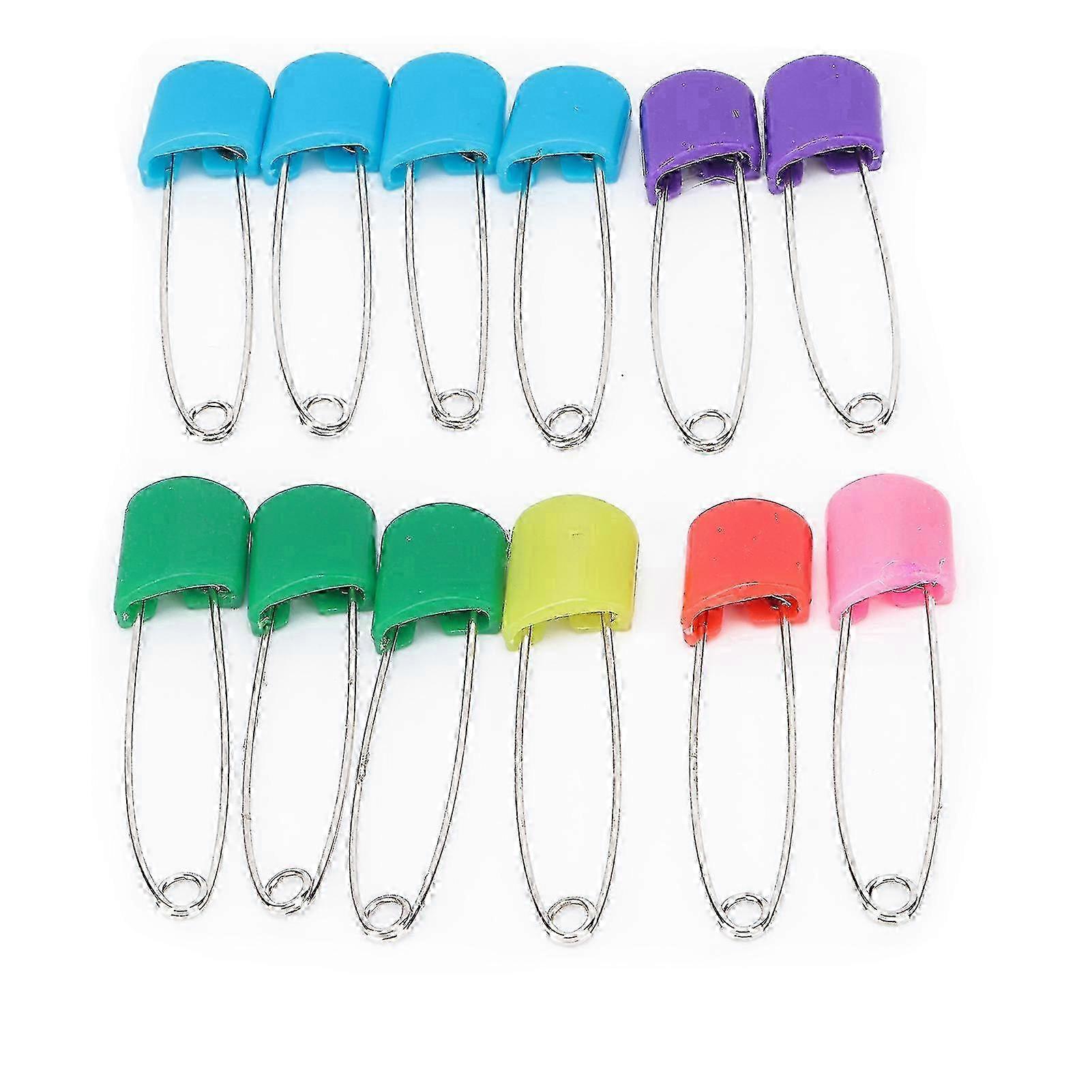Assorted Color Diaper Pins Safety Locking Cloth Diaper Nappy Sewing Knitting Fabric Pins (Random Color)12pcs 3#