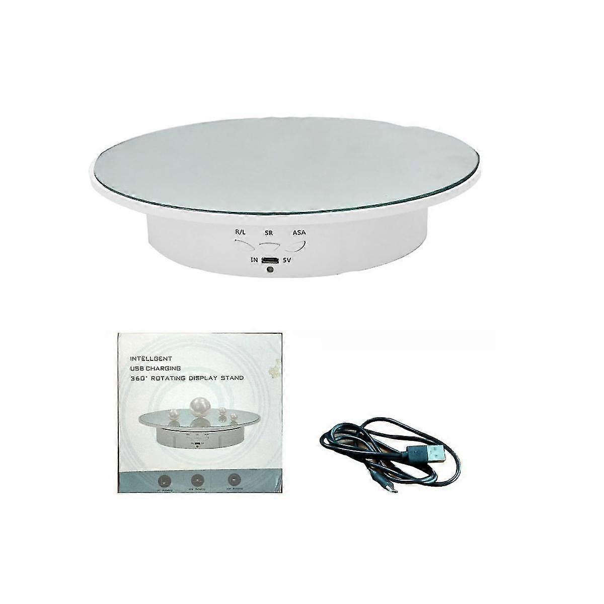 Rechargeable Automatic Revolve Live Jewelry Artifacts Video Electric Rotational Table Panoramic Dis