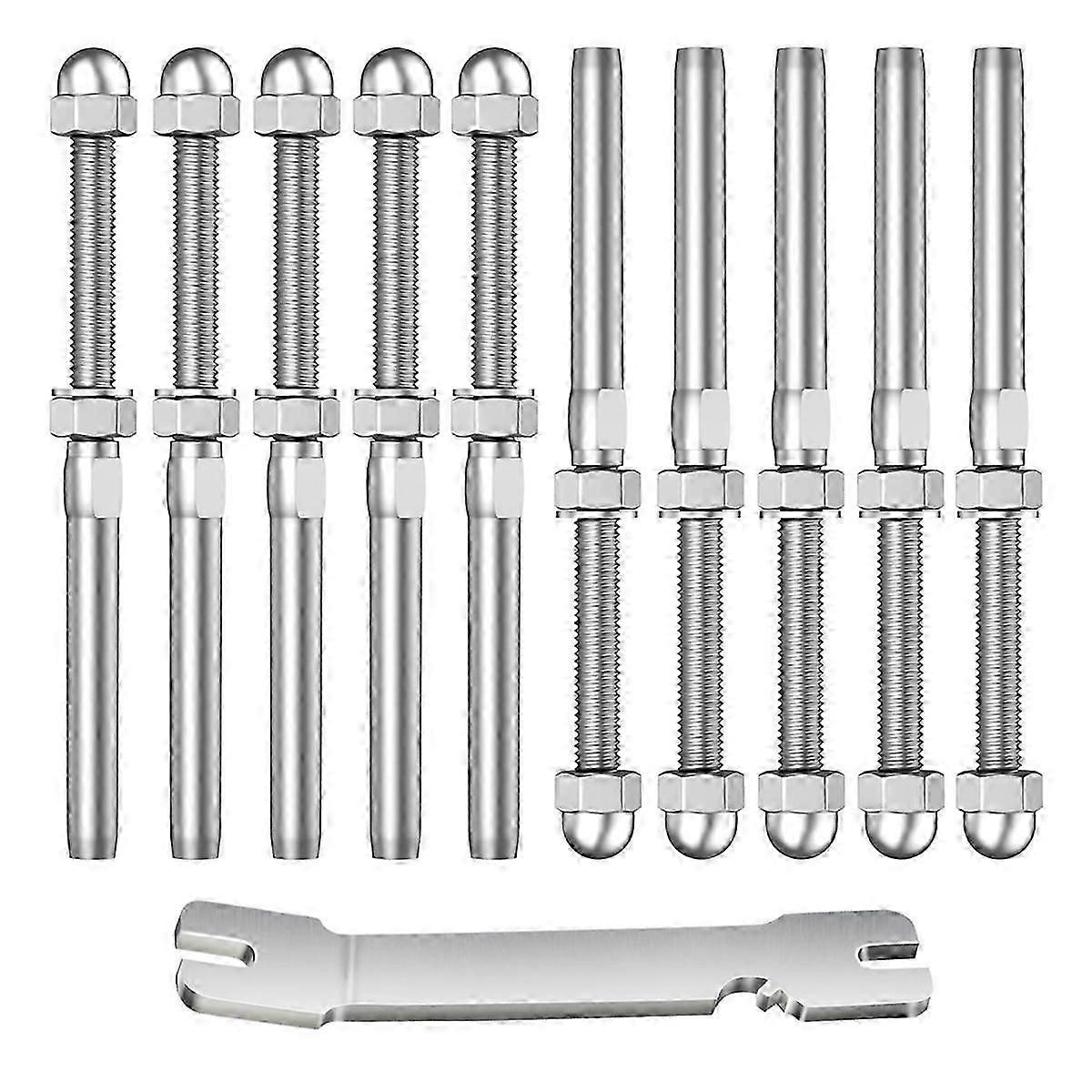 مجموعة موصل حبل سلك من الفولاذ المقاوم للصدأ من نوع الغطاء والصامولة