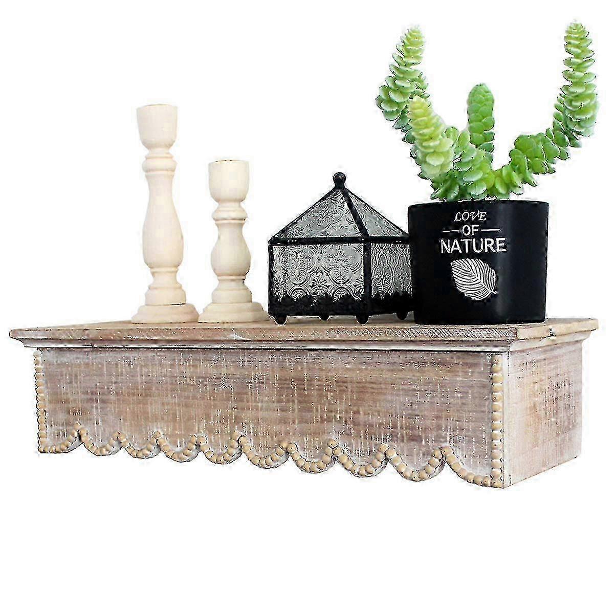 ​Funerom Rustic Wood Floating Shelf 16.5" - Wall-Mounted Picture Ledge for Display/Decor​ 2025