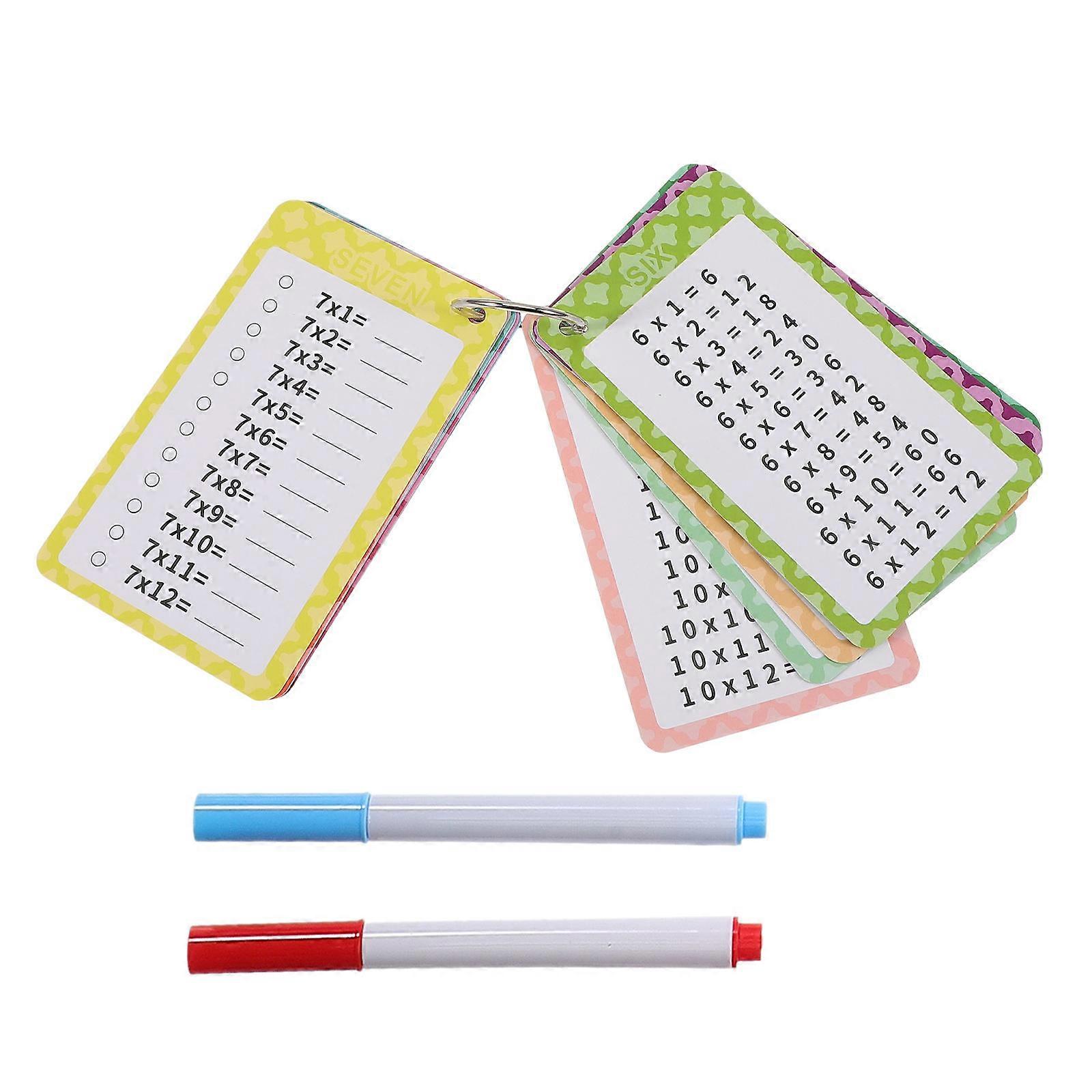 Multiplication Arithmetic Educational Flashcards for Kids Math Learning 13Pcs Kit