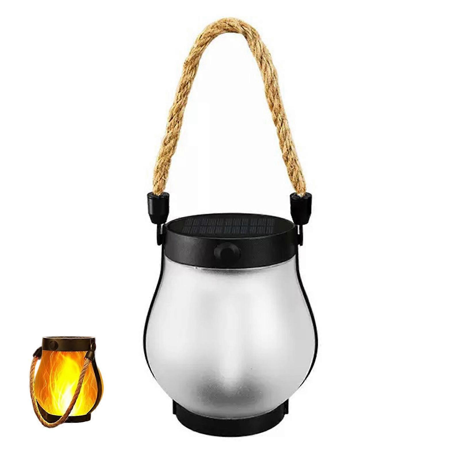 Weather Resistant Solar Fire Effect Landscape Light Automatic Charging Plastic Texture for Backyard Atmospheres Lighting Multicolor