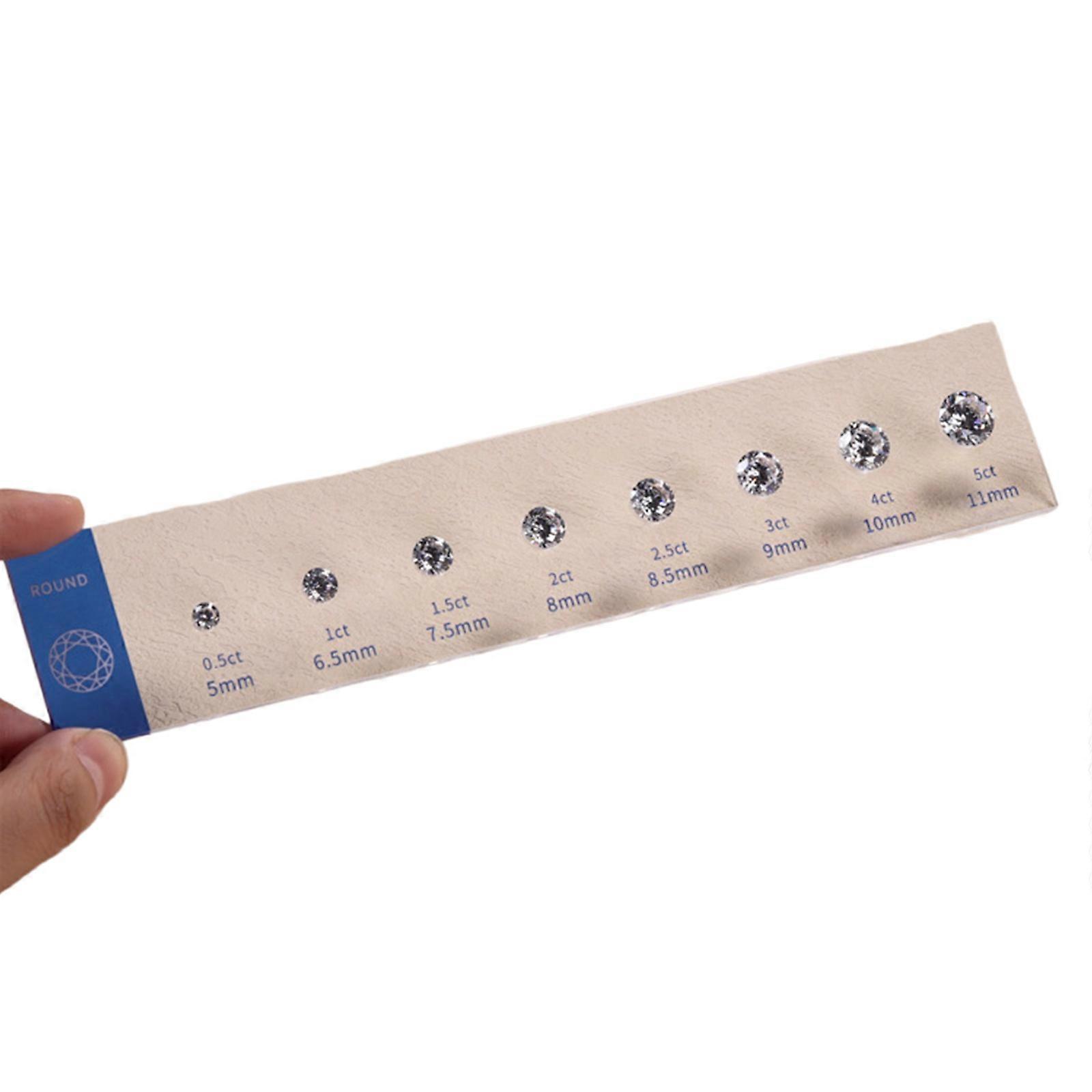 Sturdy Cubic Zirconia Jewelry Measurement Set With Professional Caliper for Gemstones Sizing Multicolor