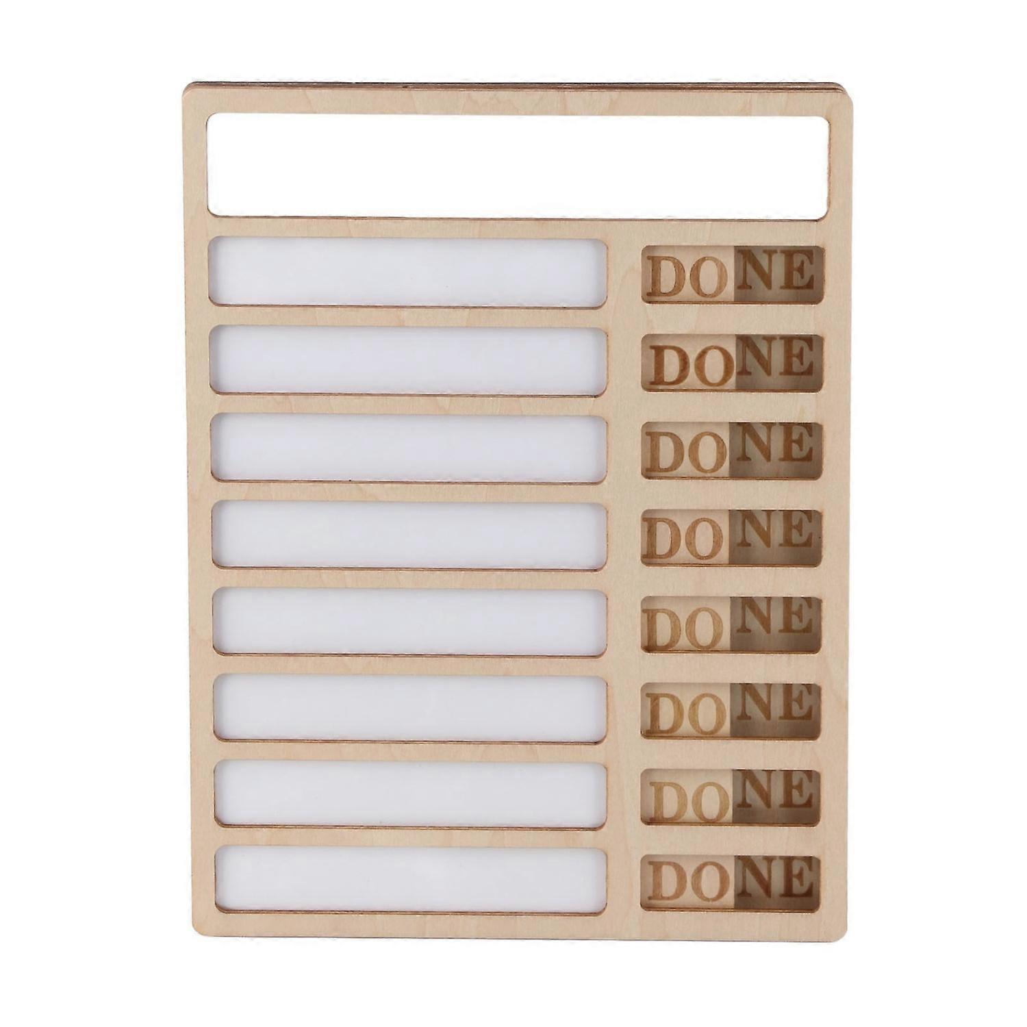Wooden Task Glossy Sheet Repeatable Writing Portable Daily Chore Planning Board for Office