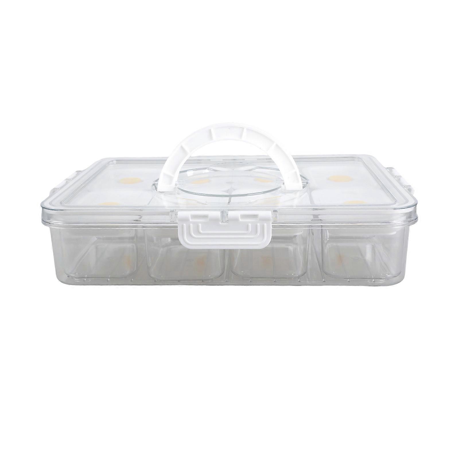 Compacts Camping Essential Clear Airtight Food Storage Container Set With Lid For Fruits Nut Travel Friendly Design Multicolor