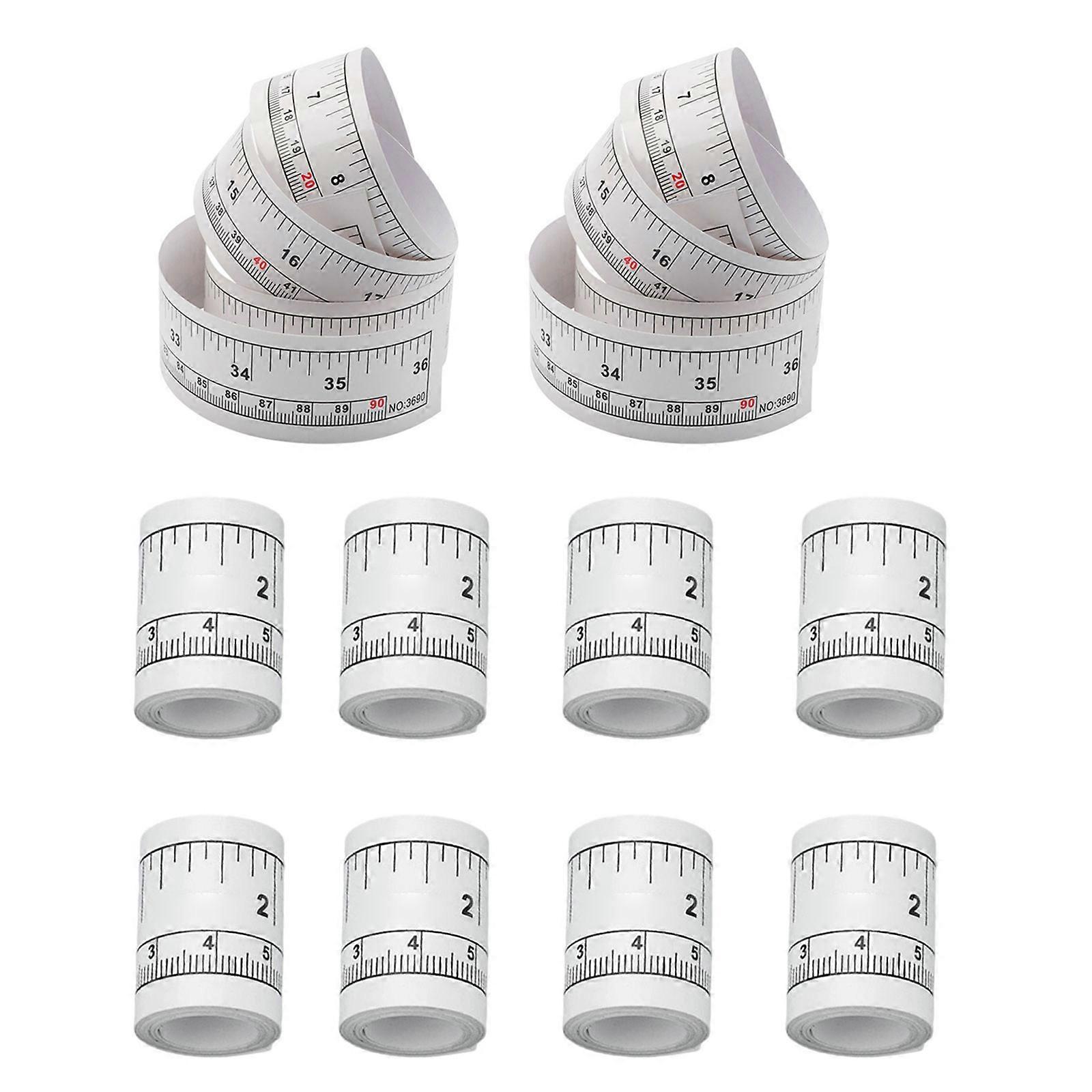 10Pcs Sewing Machine Measuring Ruler Tape Adhesive Measuring Tape With Centimeter Inch Scale For Tailoring Sewing Multicolor