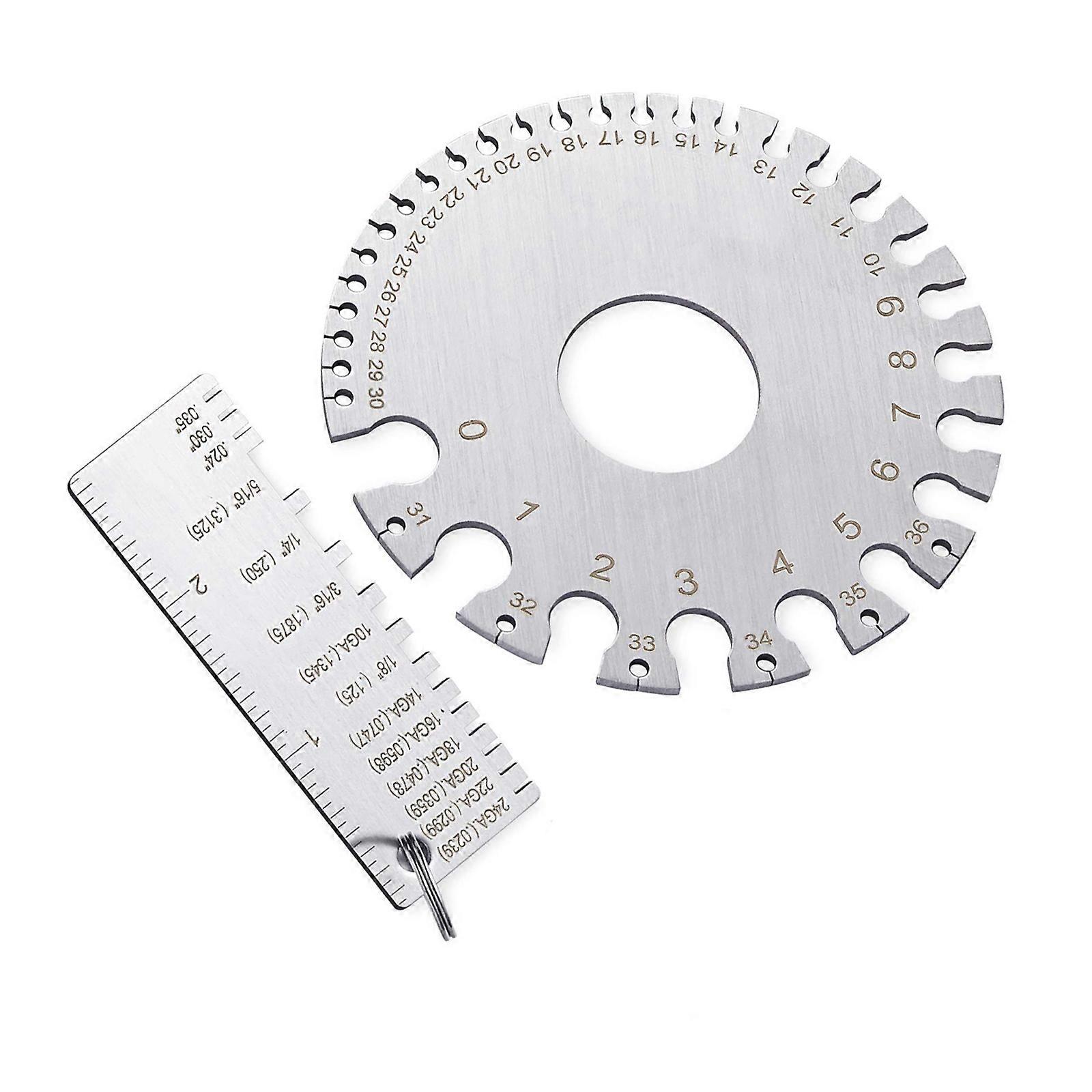 Upgrades Double Side Wire Thickness Gauges & Metal Sheet Measuring Tool Wire Size Checker Tool For Welding & Fabrication Multicolor