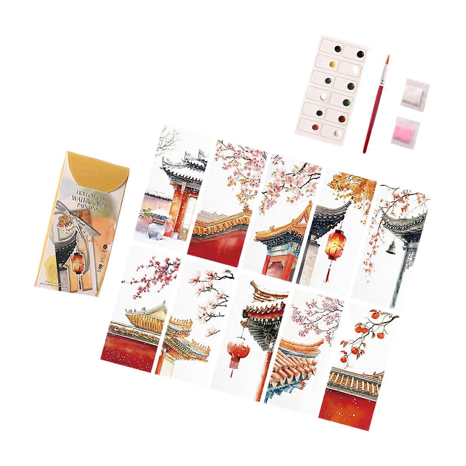 Reusable Plastic Watercolor Bookmarks Set With Non Toxic Paints Ideal For Classroom Activities And Family Art Time Multicolor