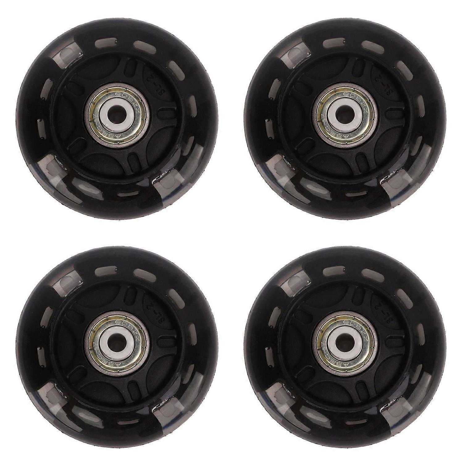 4 PCS Inline Skate Flash Wheel Roller Skate PU Wheels Replacement Skate Wheels 69mm