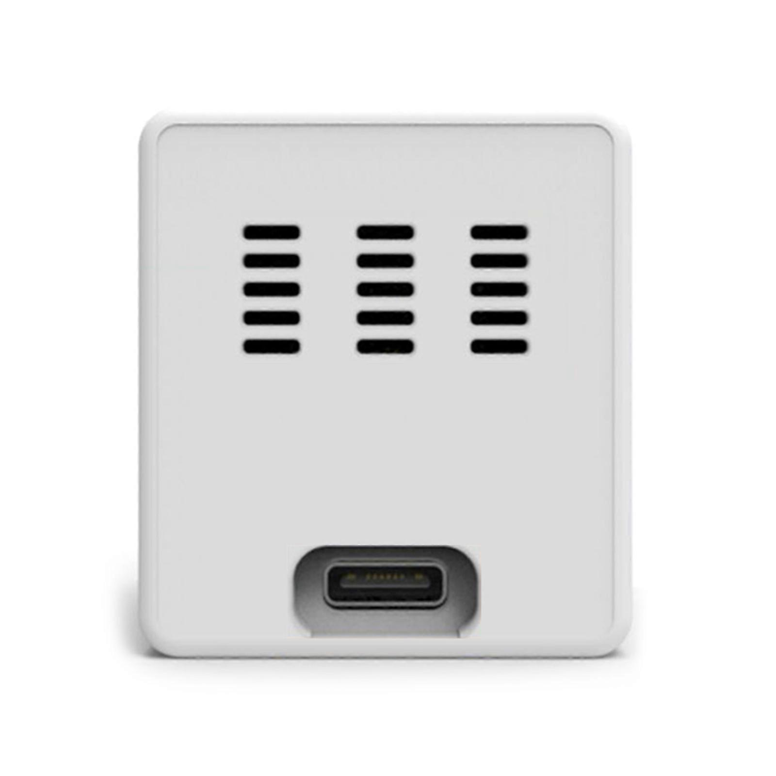 Intelligent Wifi Clock 1.54" Screen Mini Weather Station Temperature and Humidity Automatically Update Desk Clock Home  White