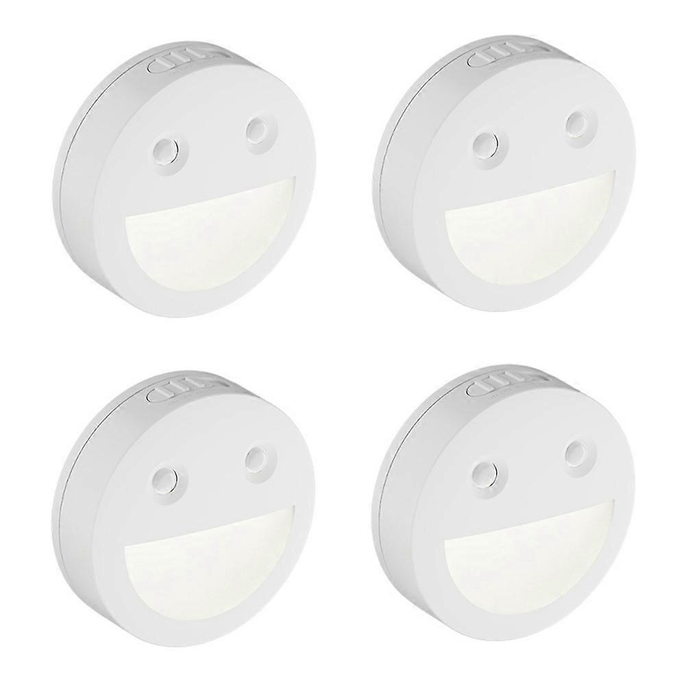 4Pcs Sensor LED Night Light Lamp Battery Powered Adjustable Color Temperature for Cabinet Staircase LED Closet Light,B