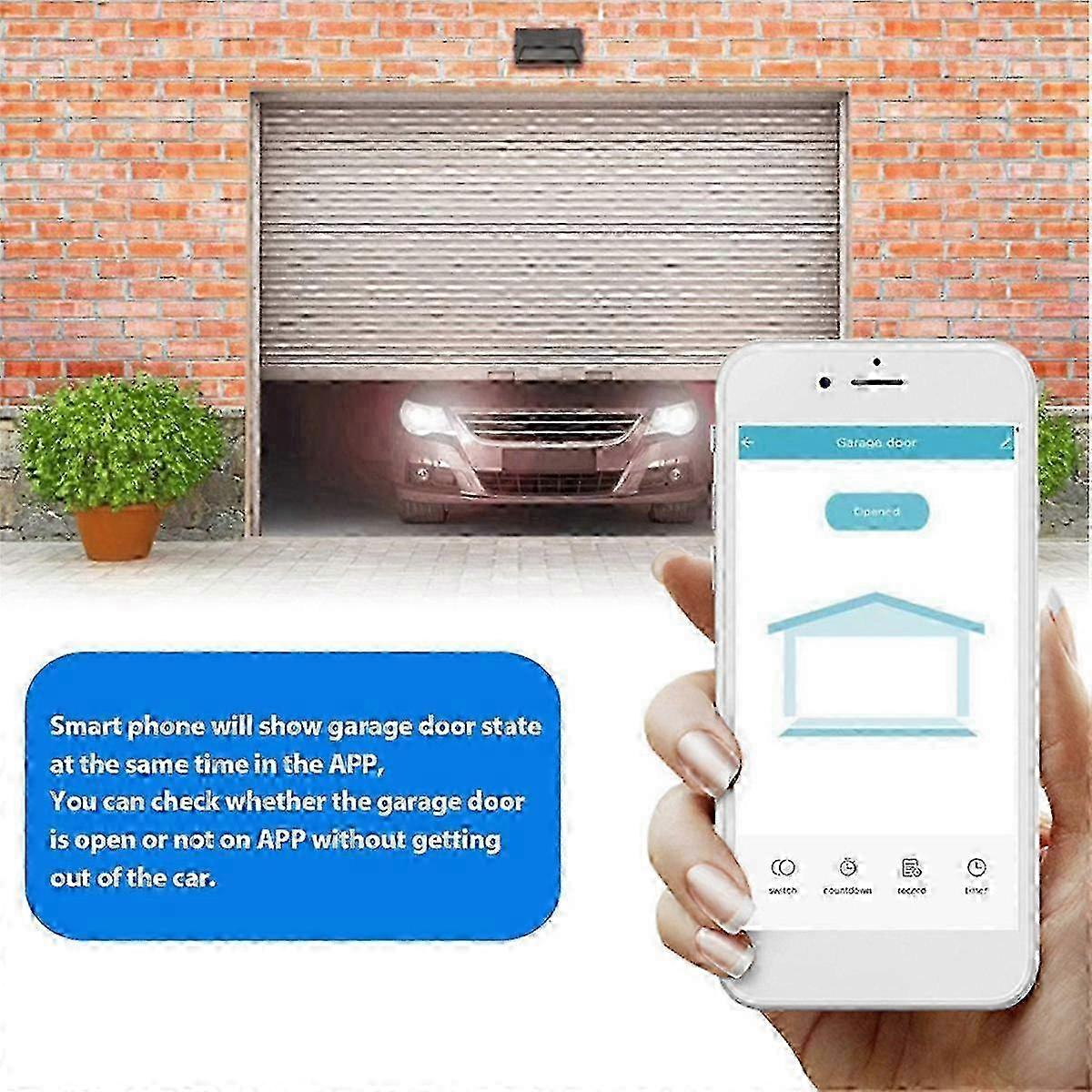 Tuya WiFi Garage Door Controller Smart Door Switcher Work with Alexa Home Smart Life Tuya APP Contr