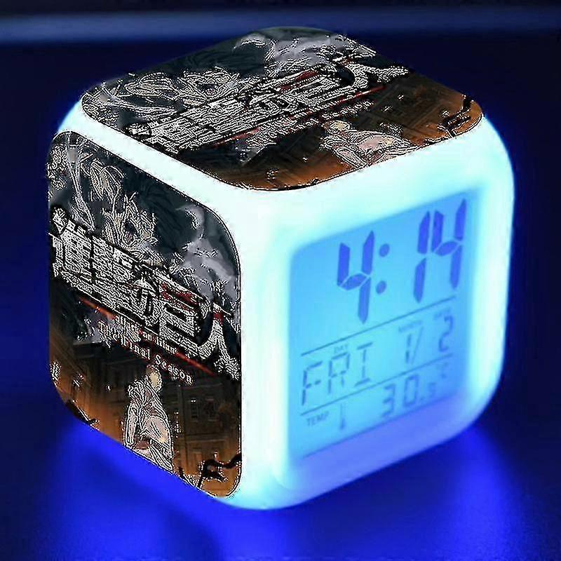 e Attack On Titan Animation Peripheral Colorful Color Change Gift Creative Alarm Clock Child Alarm Clock Gift-a6