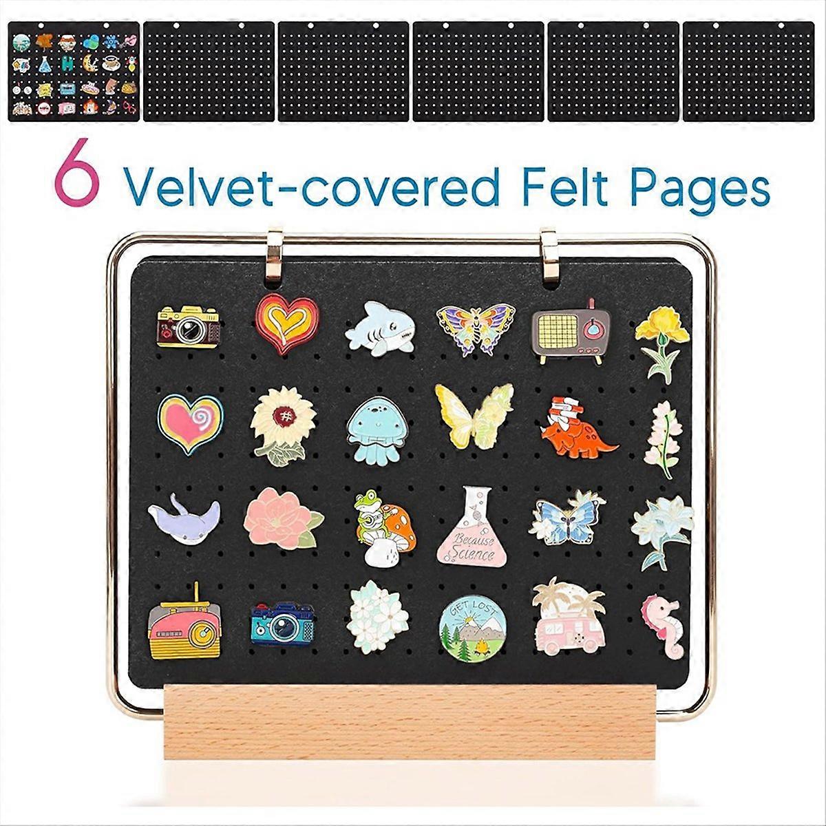Pin Display Organizers, Brooch Pin Holder, Enamel Pin Display Pages for Store 180+ Pins, Pin Collect