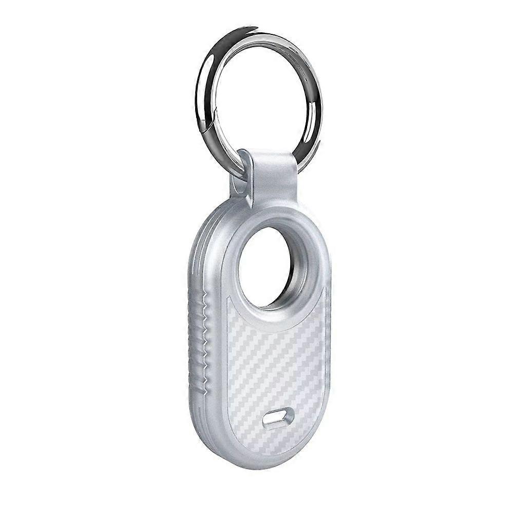 Carbon Fiber Style Case for Galaxy Smart Tag 2 Locator Anti-Lost Backpack Keychain Silicone Protect