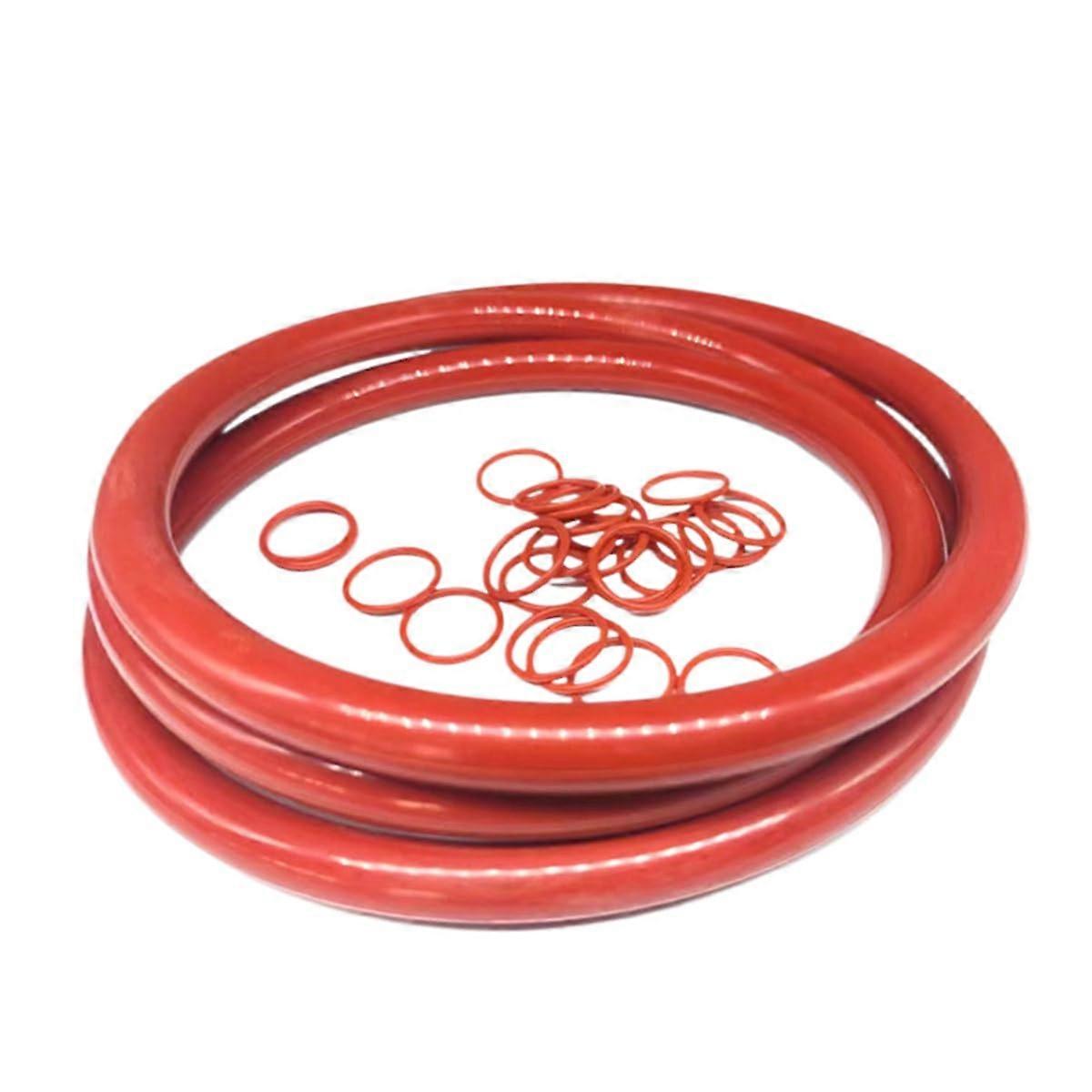 Round Sealing Ring Red Metric Washer for Plumbing and Industrial Use Set of 2 (368.6mm x 380mm x 5.7mm)