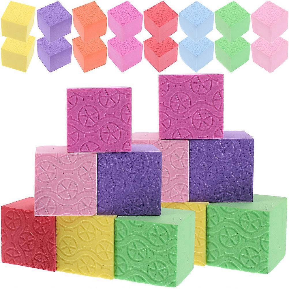 Foam Building Blocks Square Cube Colorful Preschool Teaching Aids 3.50X3.50X3.50CM Spatial Imagination 50Pcs