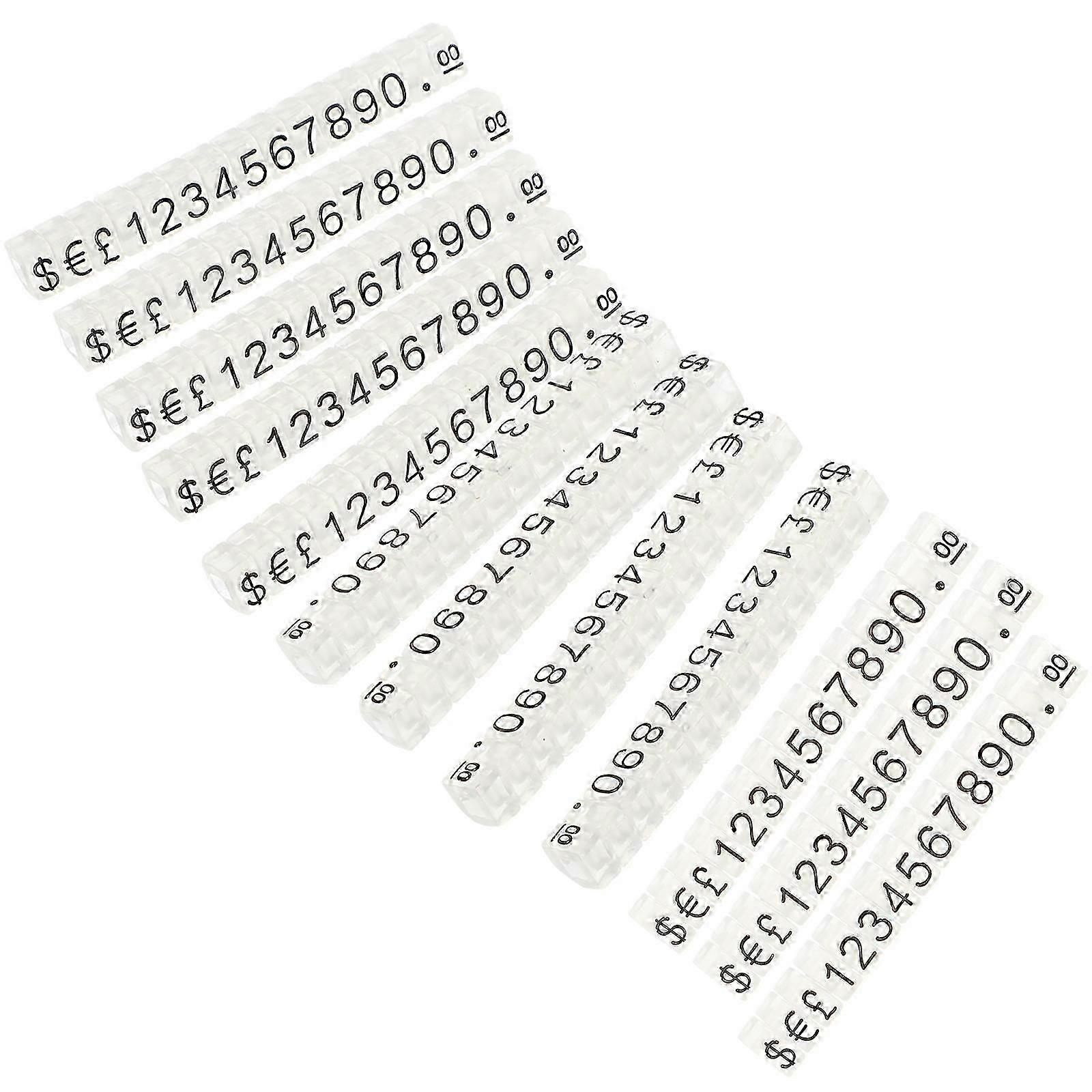 20 Pcs Price Tag Mini Refrigerator Stand Cube Tags Jewelry Blocks Counter Plastic Display