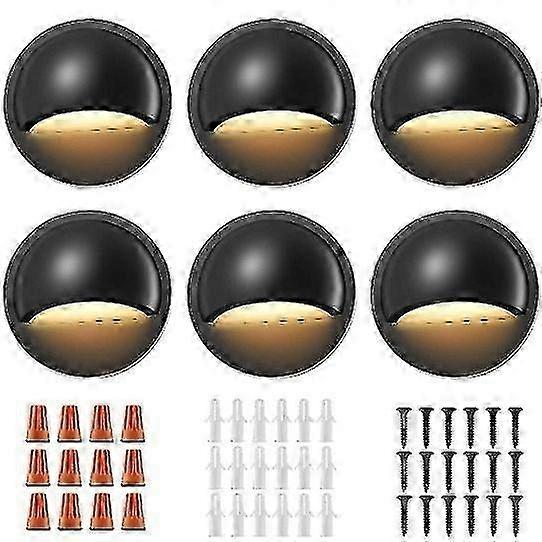 6-Pack Low Voltage (12-36V AC/DC) Deck & Landscape Step Lights for Night Lighting