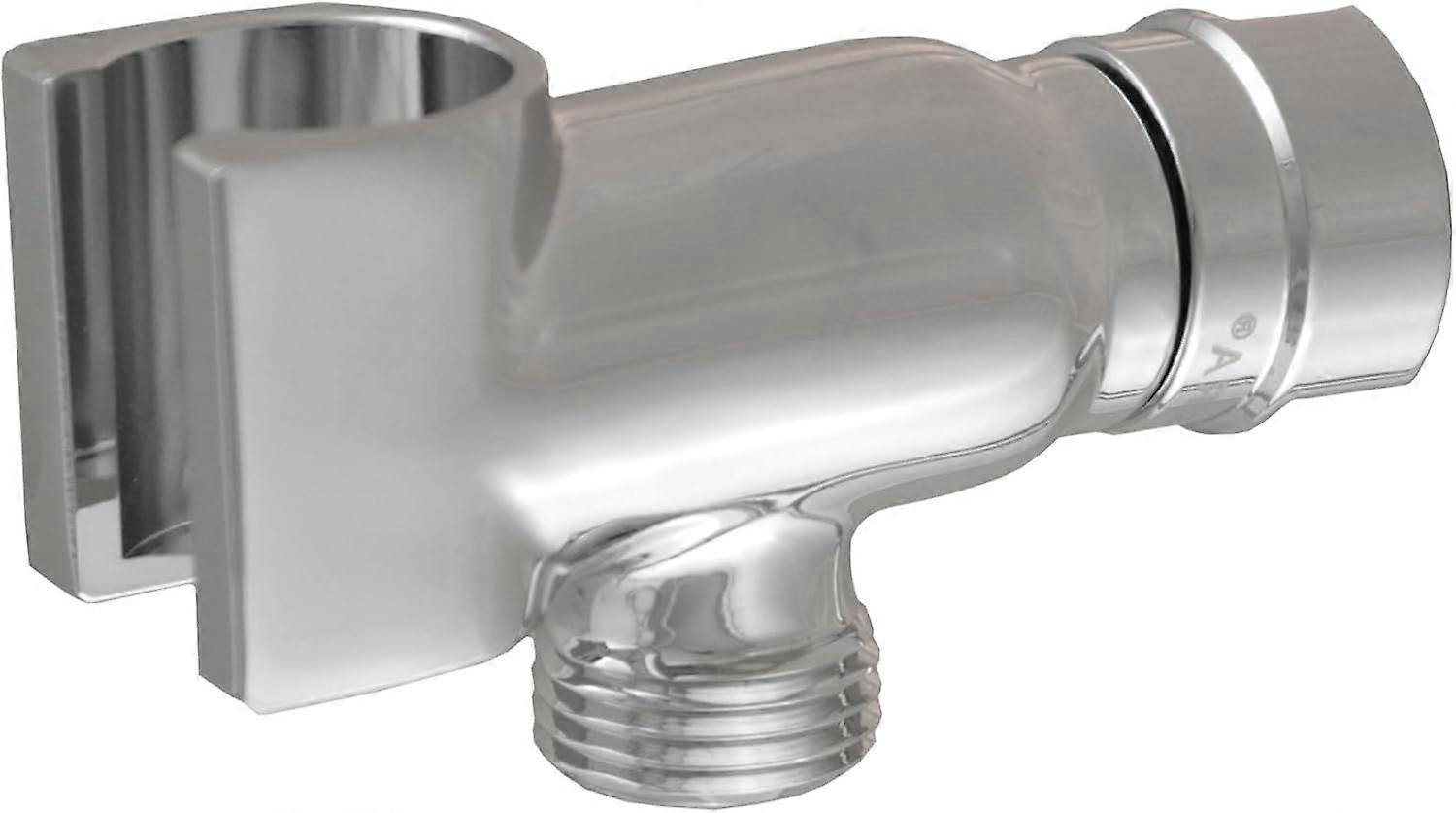 - Solid Metal Universal Handheld Shower Holder - Chrome Finish  Chrome  Chrome