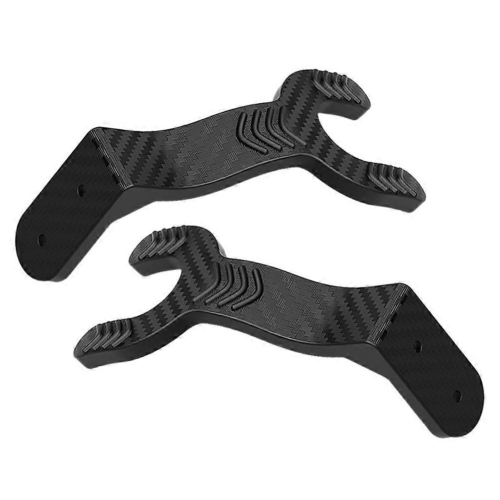 Black ABS Motorcycle Wall Mount Hook for Storage Rack 2 Pcs Efficient Spacesaving Solution