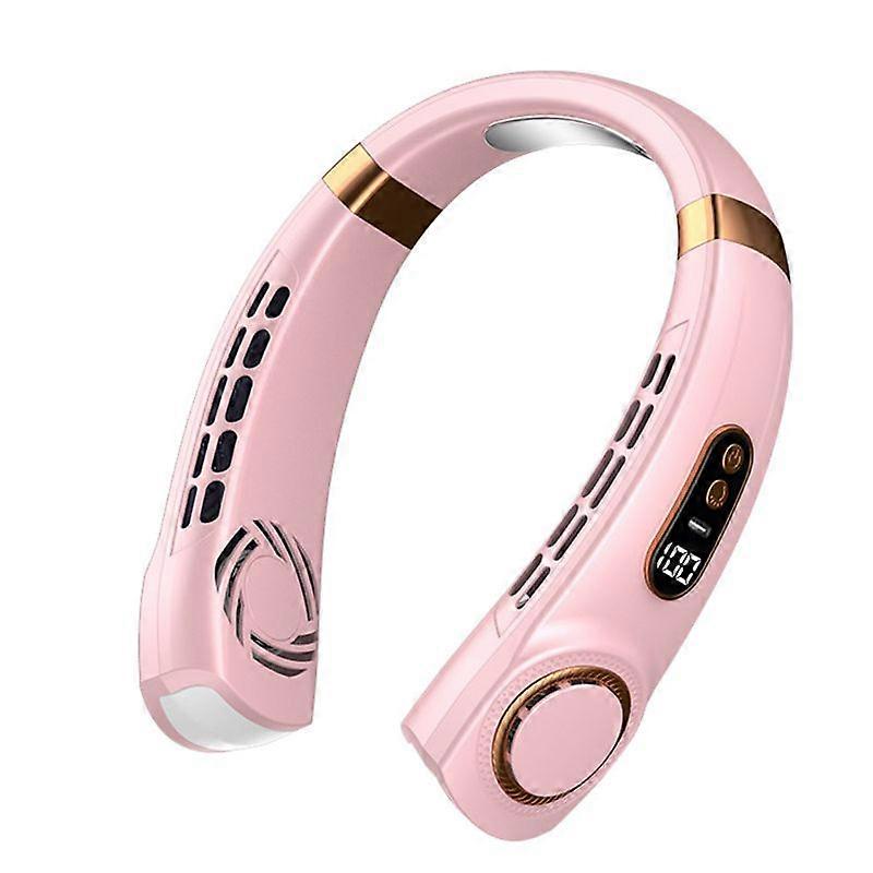 Type-C Mute Multifunctional Leafless Electric Fan with Light Pink