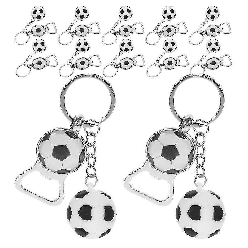 Football Bottle Opener Keychain for Party Use with 12Pcs Opener Set