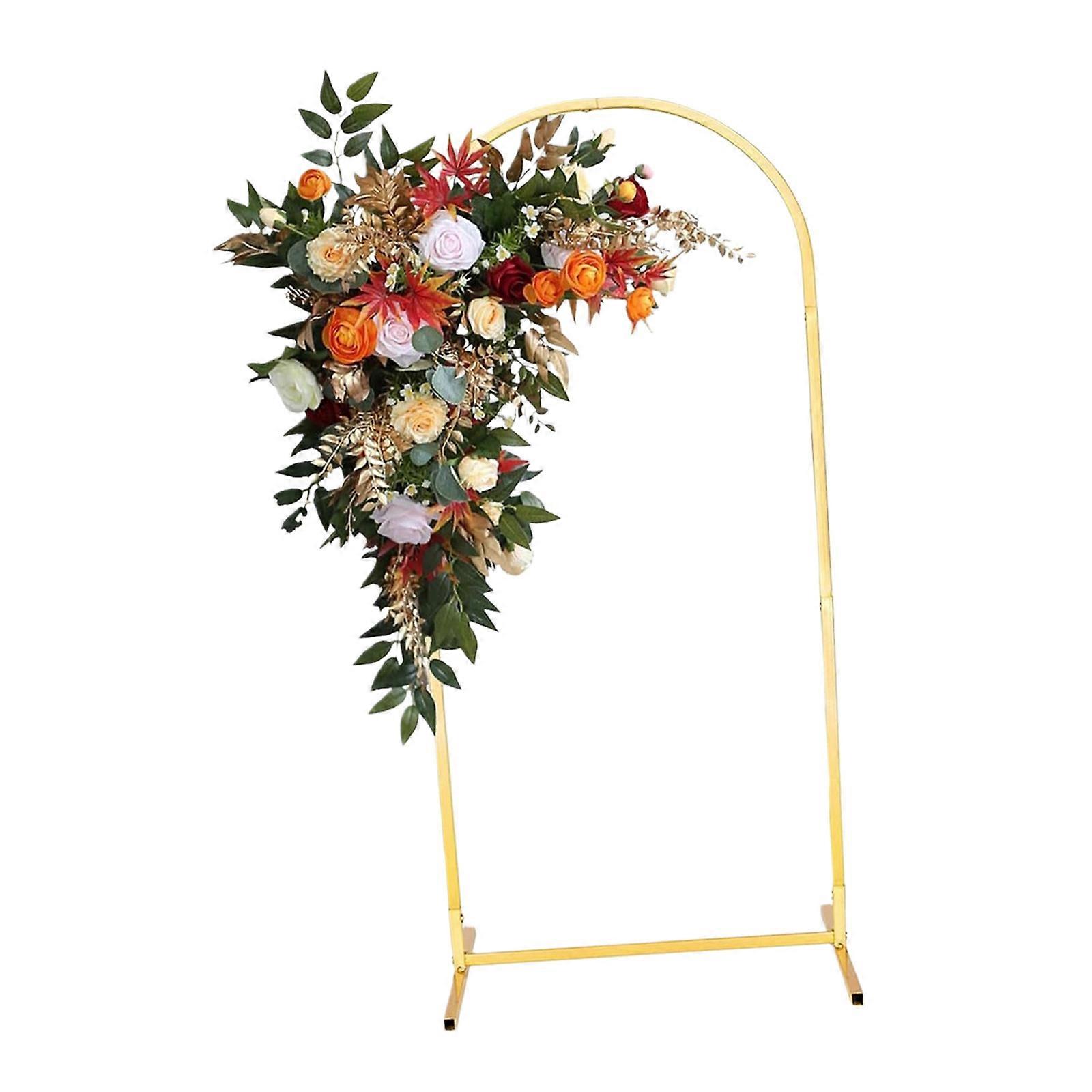 Versatile Golden Party Arch Frame Multiple Dimensions Metal Construction Event Decor Solution Multicolor