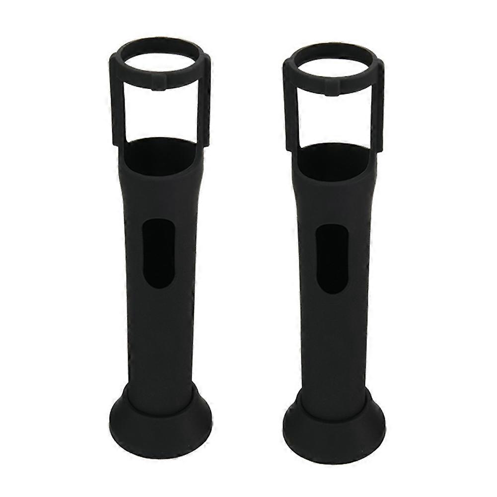 2Pcs Silicone Case for JBL PartyBox Wireless Microphone Anti-Rolling Protective Case with Base Microphone Case Black