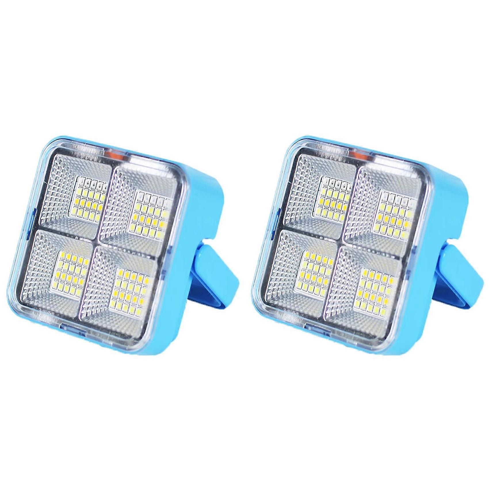 2X Rechargeable Solar LED Spotlight - USB Outdoor Floodlight, Powerful Projector Construction Lamp