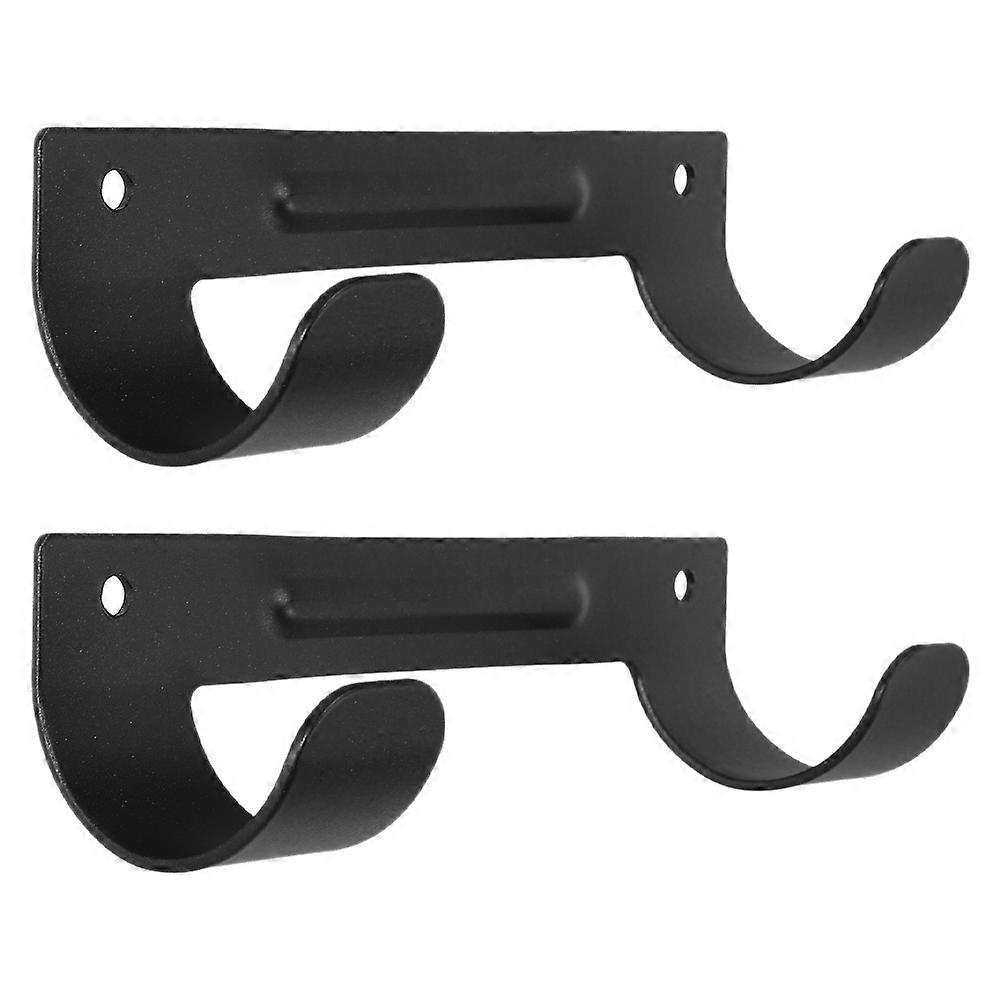 Ironing Board Rack for Hanging Use 2Pcs Black Iron Wall Mount Holder